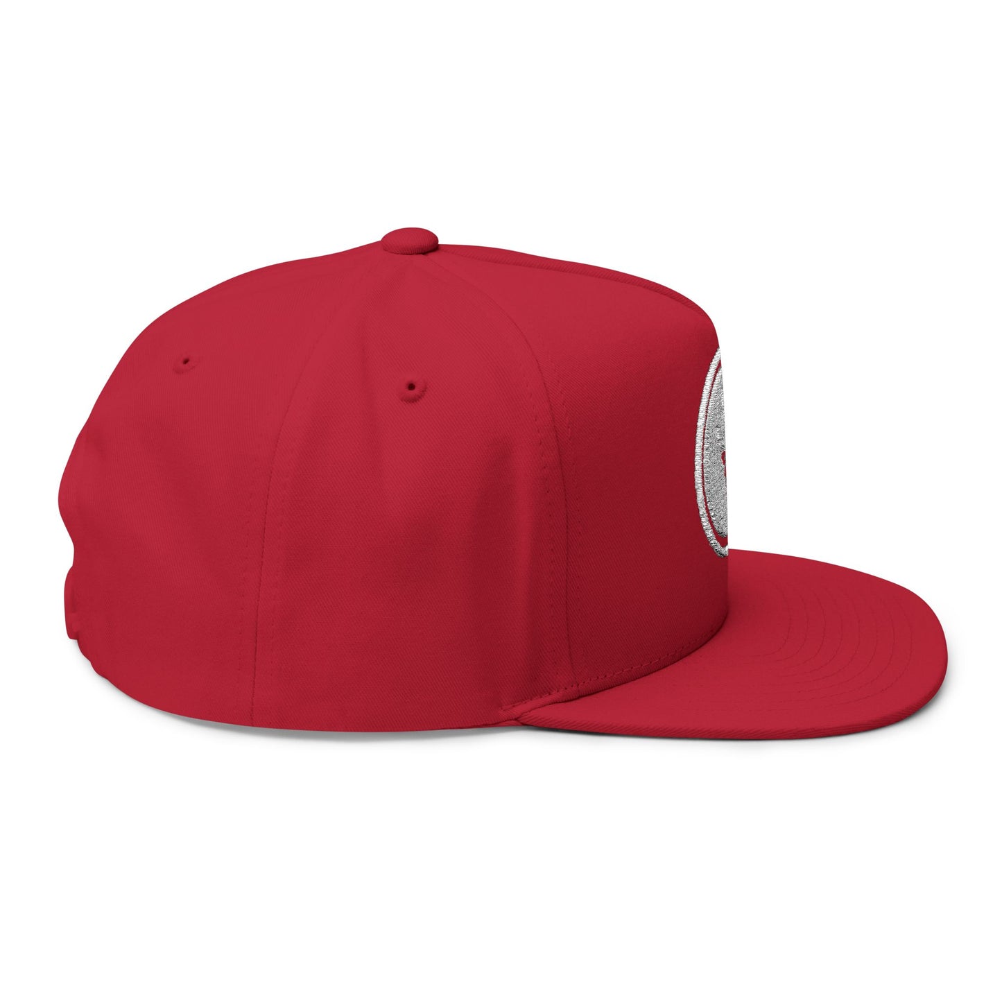 Copy of 4ever4s Embroidered Raised Hand Logo Flat Bill Cap — Retro Distressed Snapback Hat