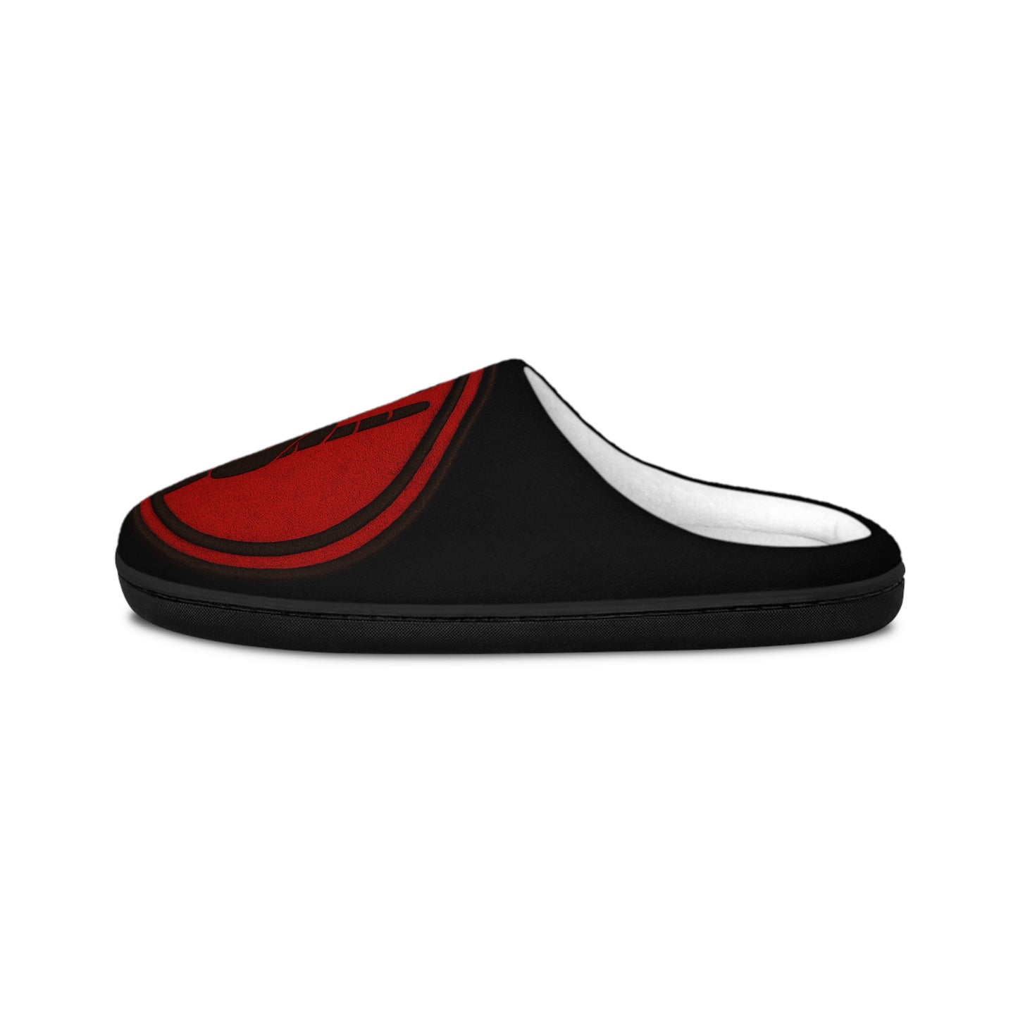 4ever4s Men's Indoor Slippers — Red Hand Emblem Cozy House Shoes