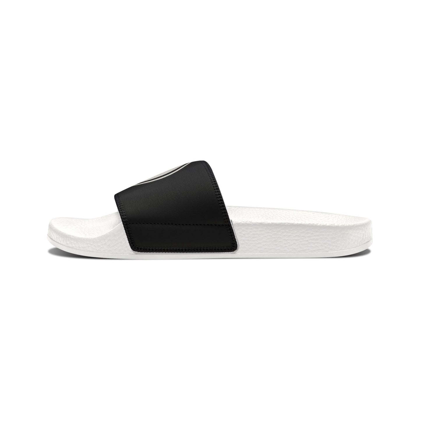 4ever4s Slide Sandals — Men’s Black Strap Slides with Hand Logo