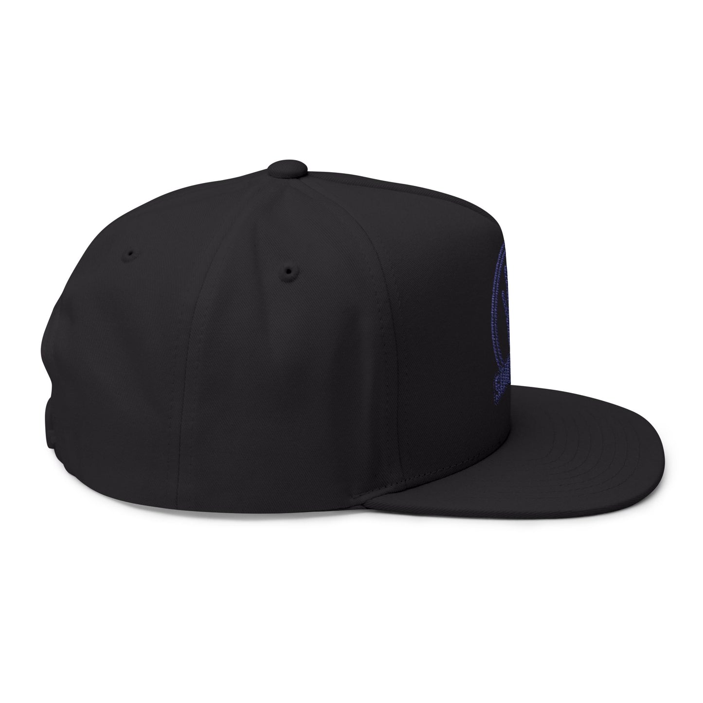 Southside Embroidered Flat Bill Cap – Retro Hand Peace Sign Snapback