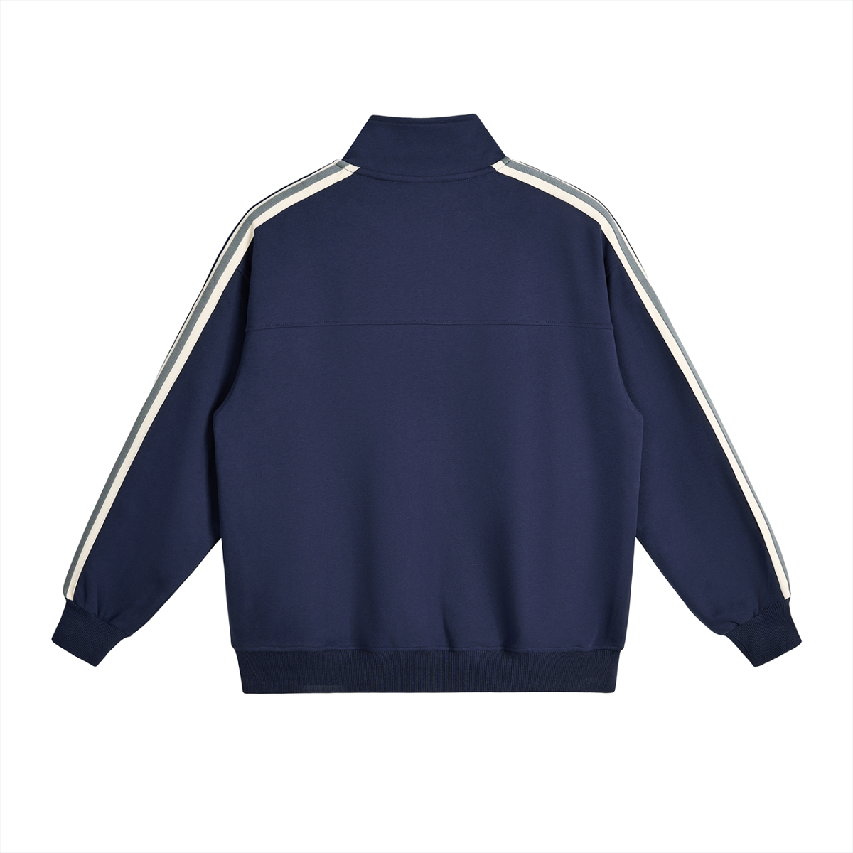 4EVER4S Contrast Side-Stripe Stand Collar Jacket