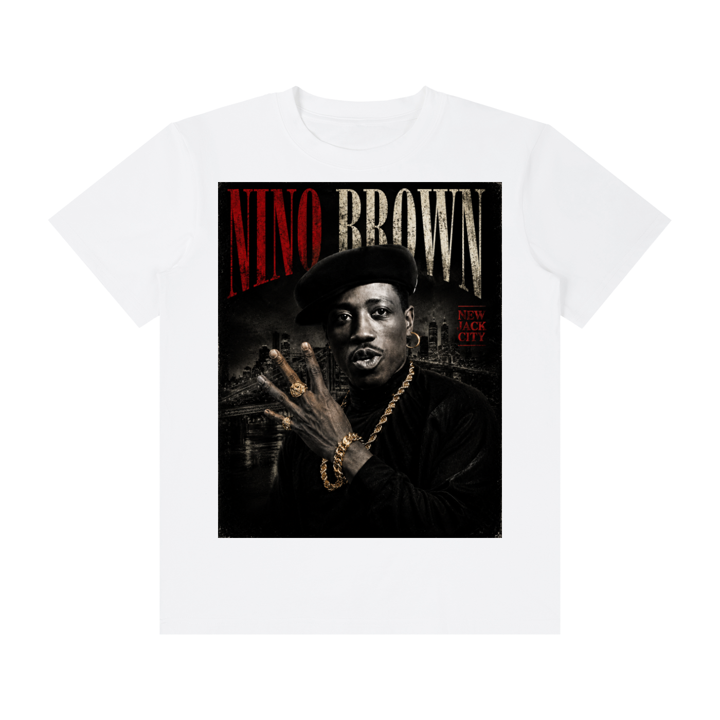 Nino Brown 4ever4s Unisex Classic Crew Neck Cotton T-Shirt