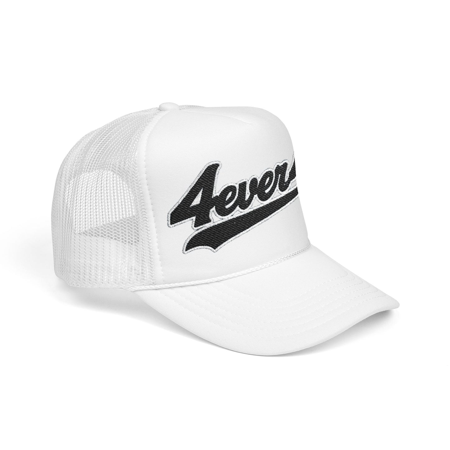 4ever4s Stylish Foam Trucker Hat with Embroidered '4everAs' Design, Perfect for Casual Days, Gifts, Outdoors, and Summer Fun!