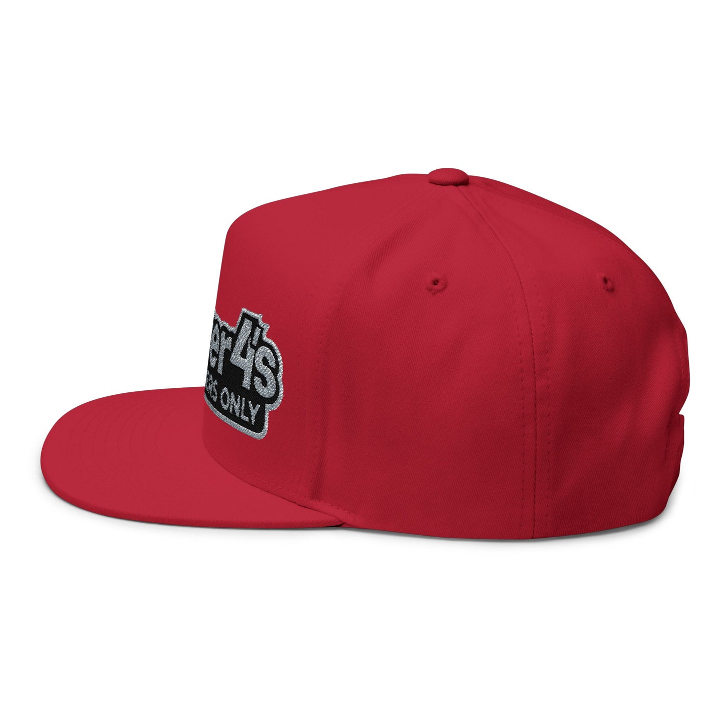 4ever4s Flat Bill Cap — "4Ever4s Members Only" Embroidered Snapback Hat