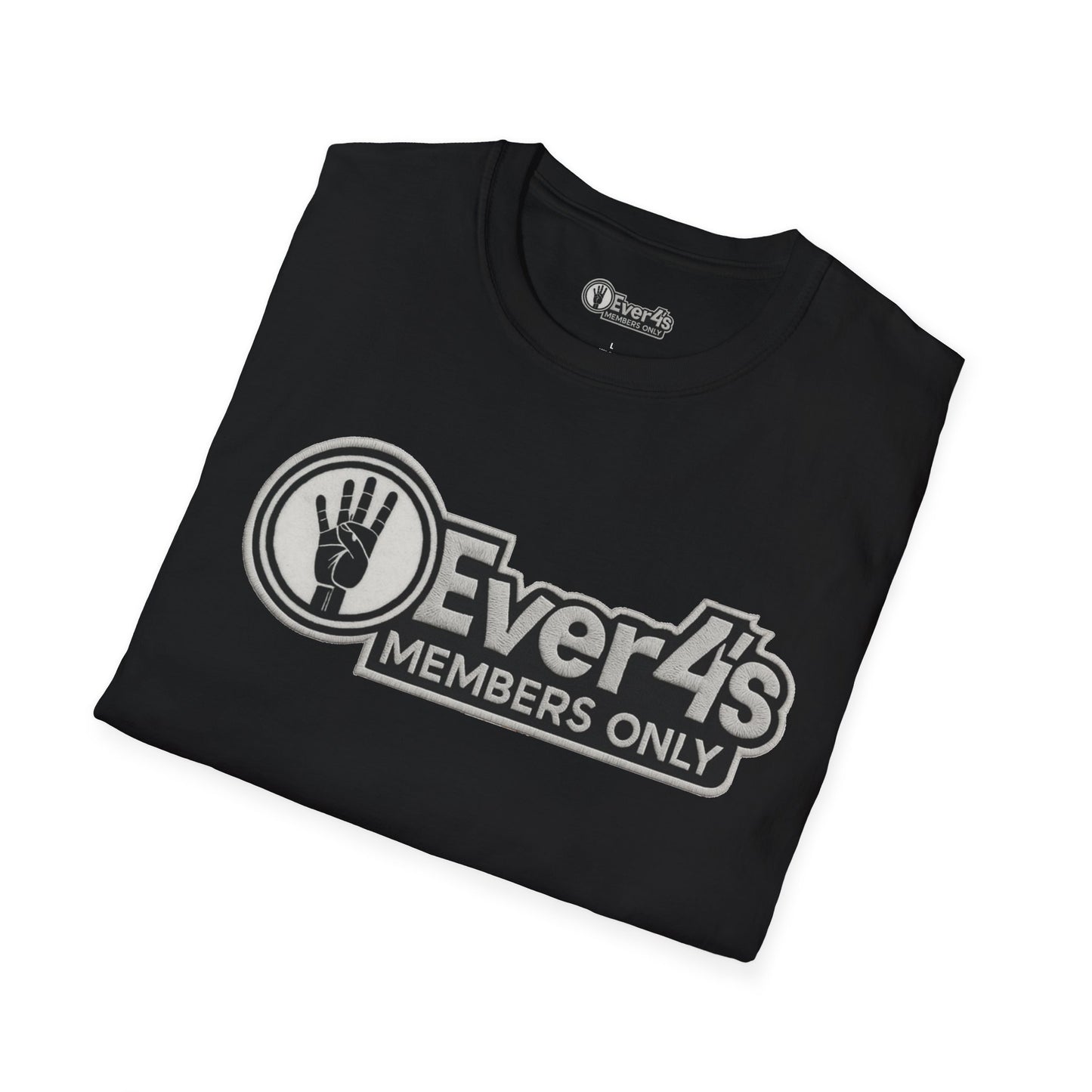 Members Only "4Ever 4's" T‑Shirt — Retro Hand‑Signal Graphic Tee