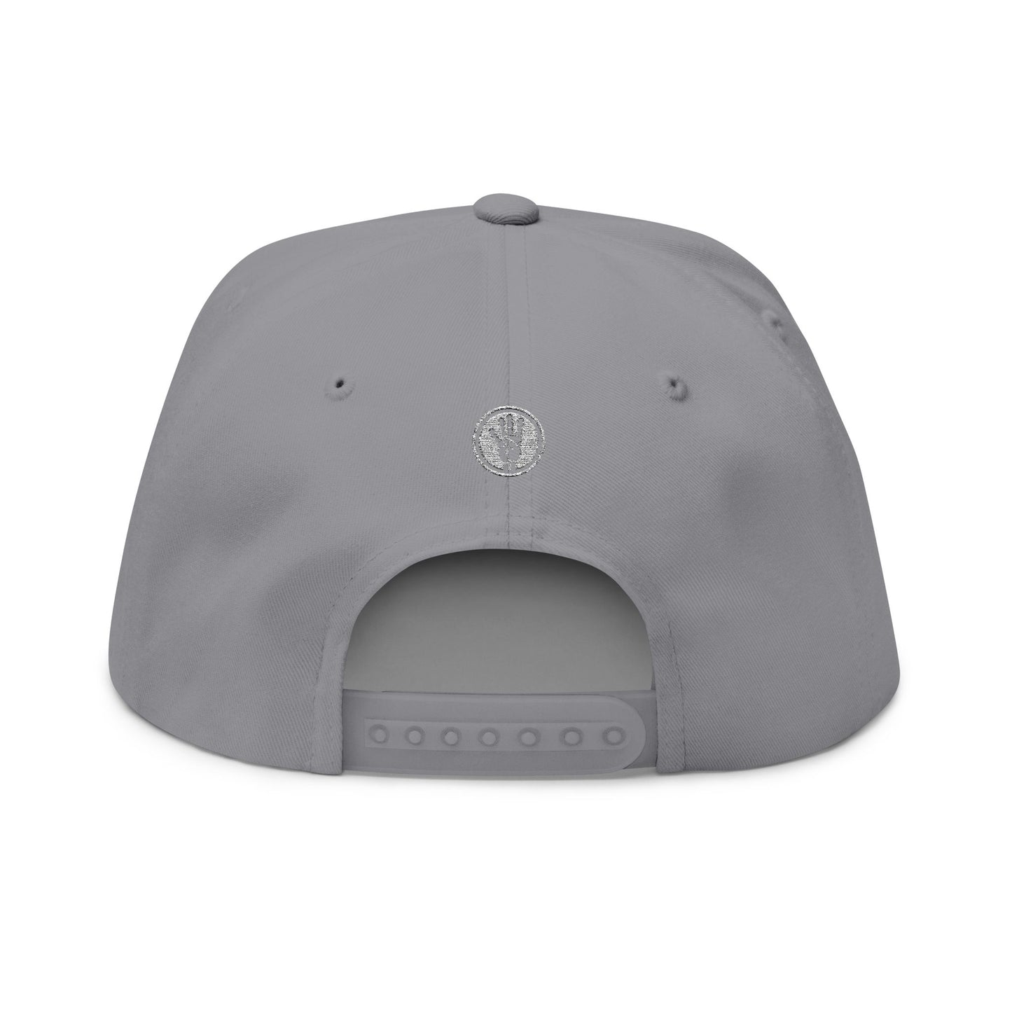 Embroidered Flat Bill Cap — Raised Hand Emblem Snapback