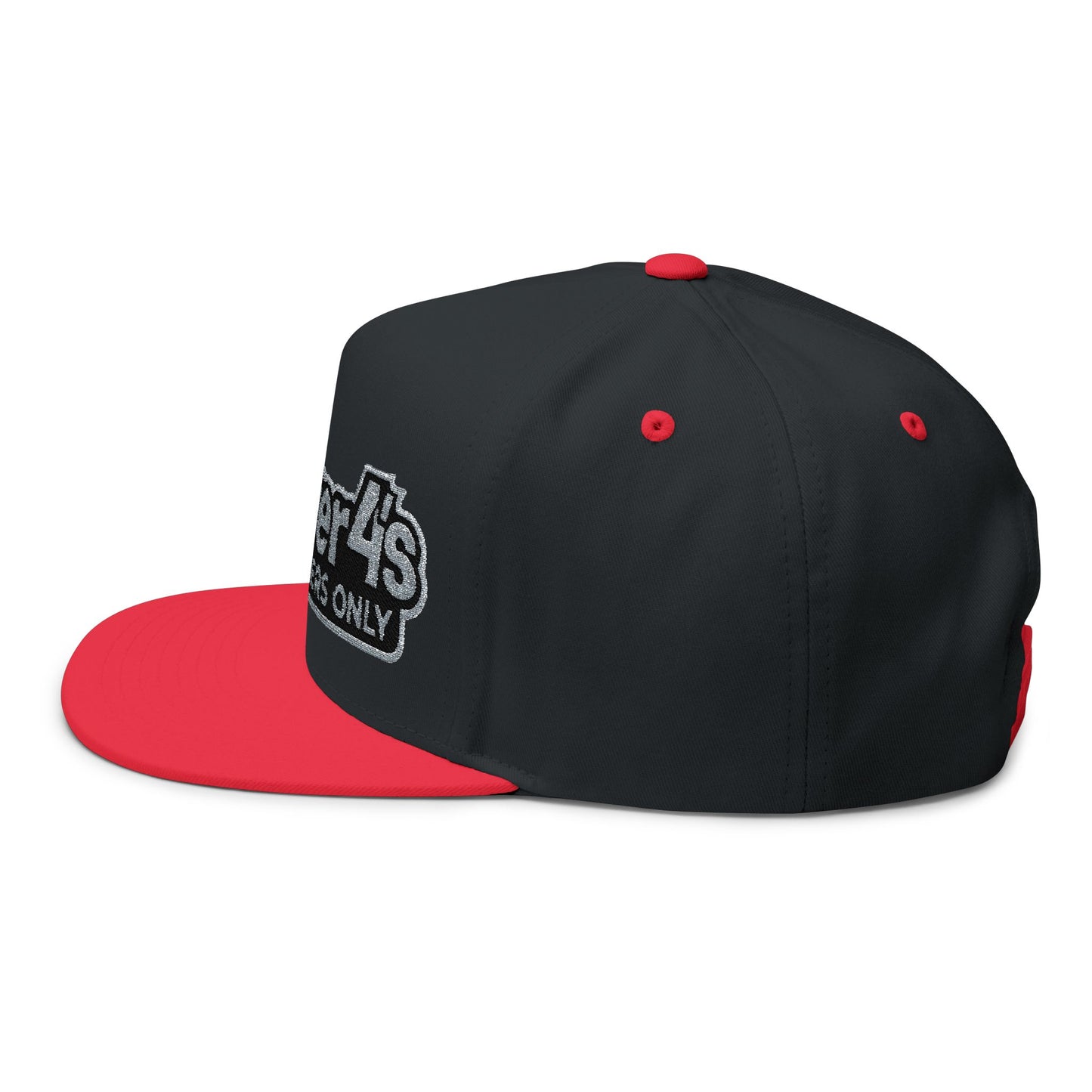 4ever4s Flat Bill Cap — "4Ever4s Members Only" Embroidered Snapback Hat