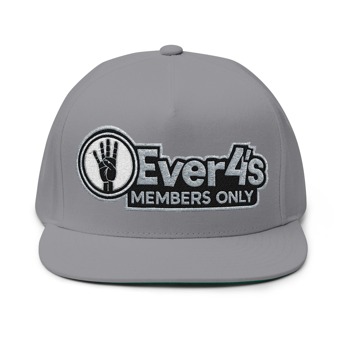 4ever4s Flat Bill Cap — "4Ever4s Members Only" Embroidered Snapback Hat