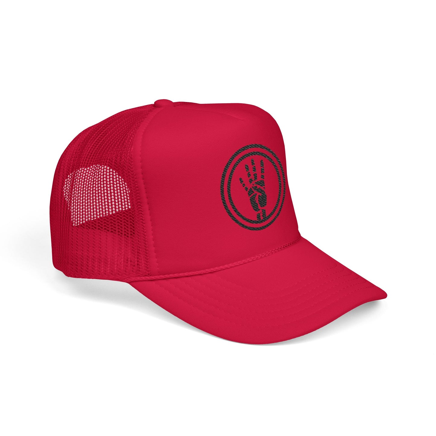 4ever4s 2Vintage Style Foam Trucker Hat with Hand Design