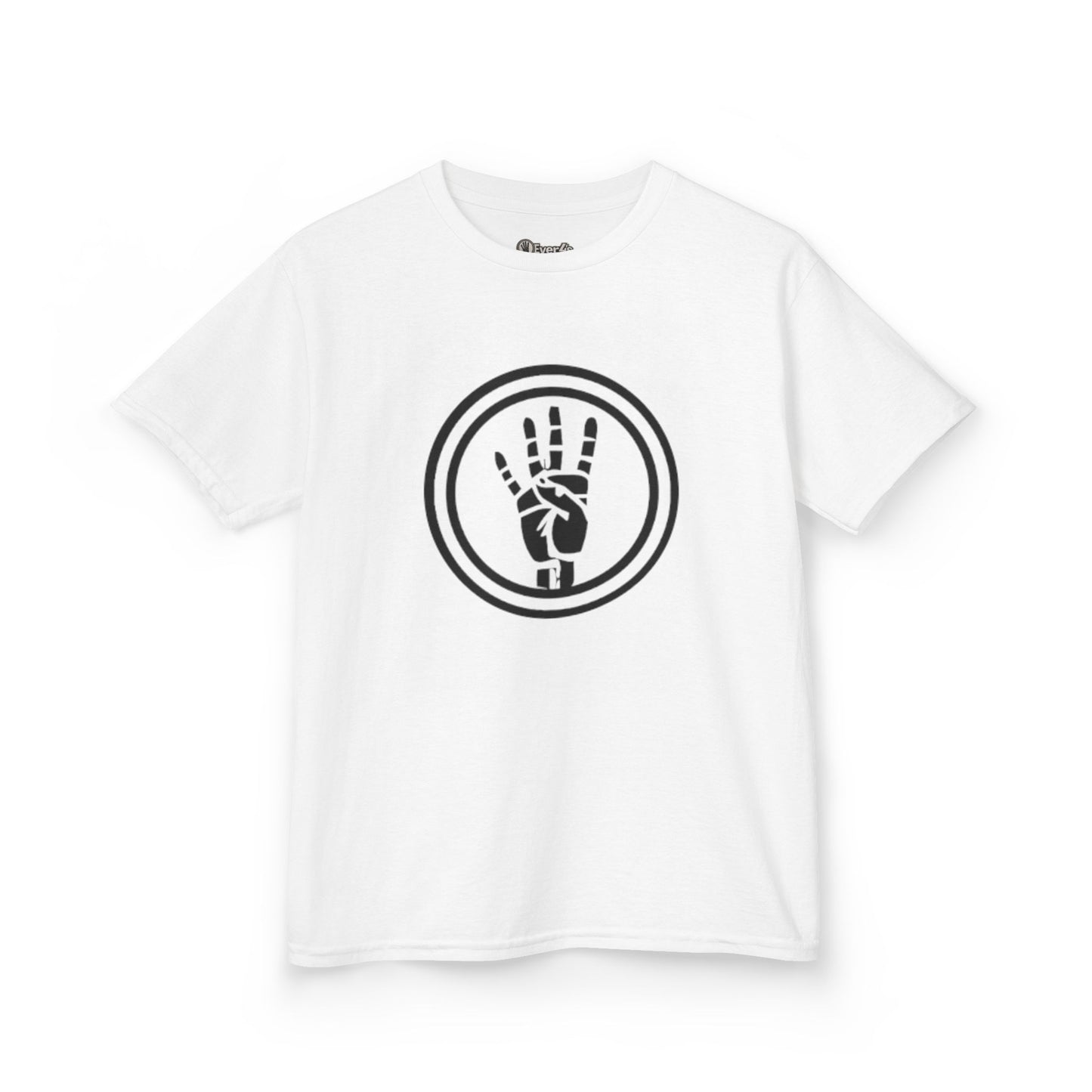 4ever4s Kids Tee — Peace Sign Hand Graphic Shirt