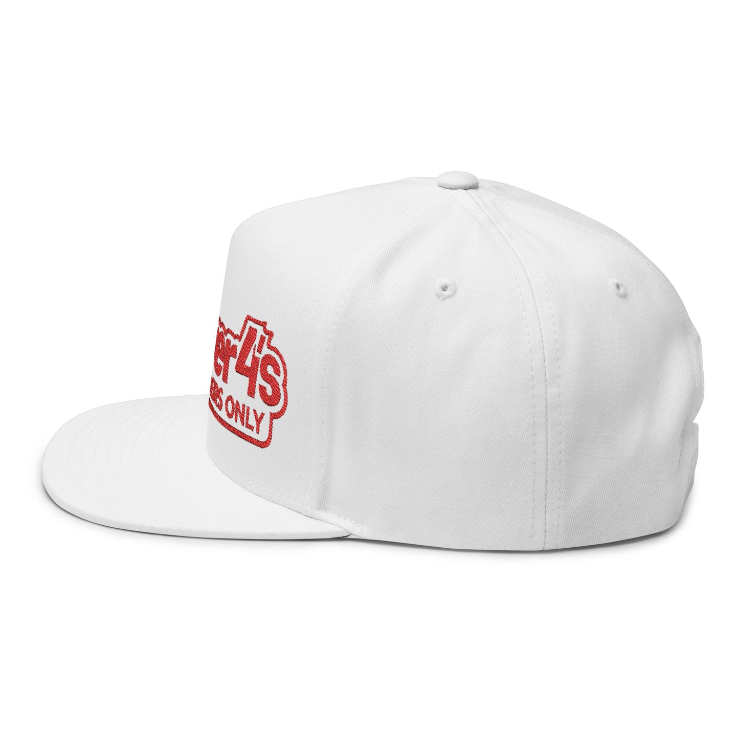 Flat Bill Cap — "4ever4's Members Only" Embroidered Snapback Hat