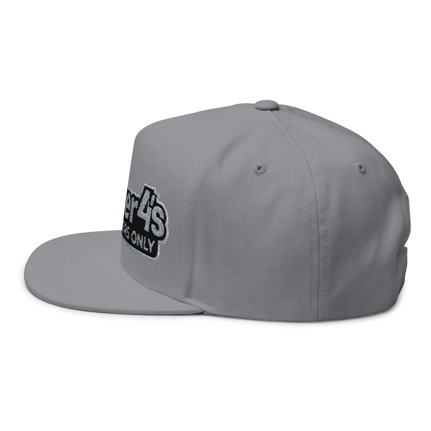 4ever4s Flat Bill Cap — "4Ever4s Members Only" Embroidered Snapback Hat