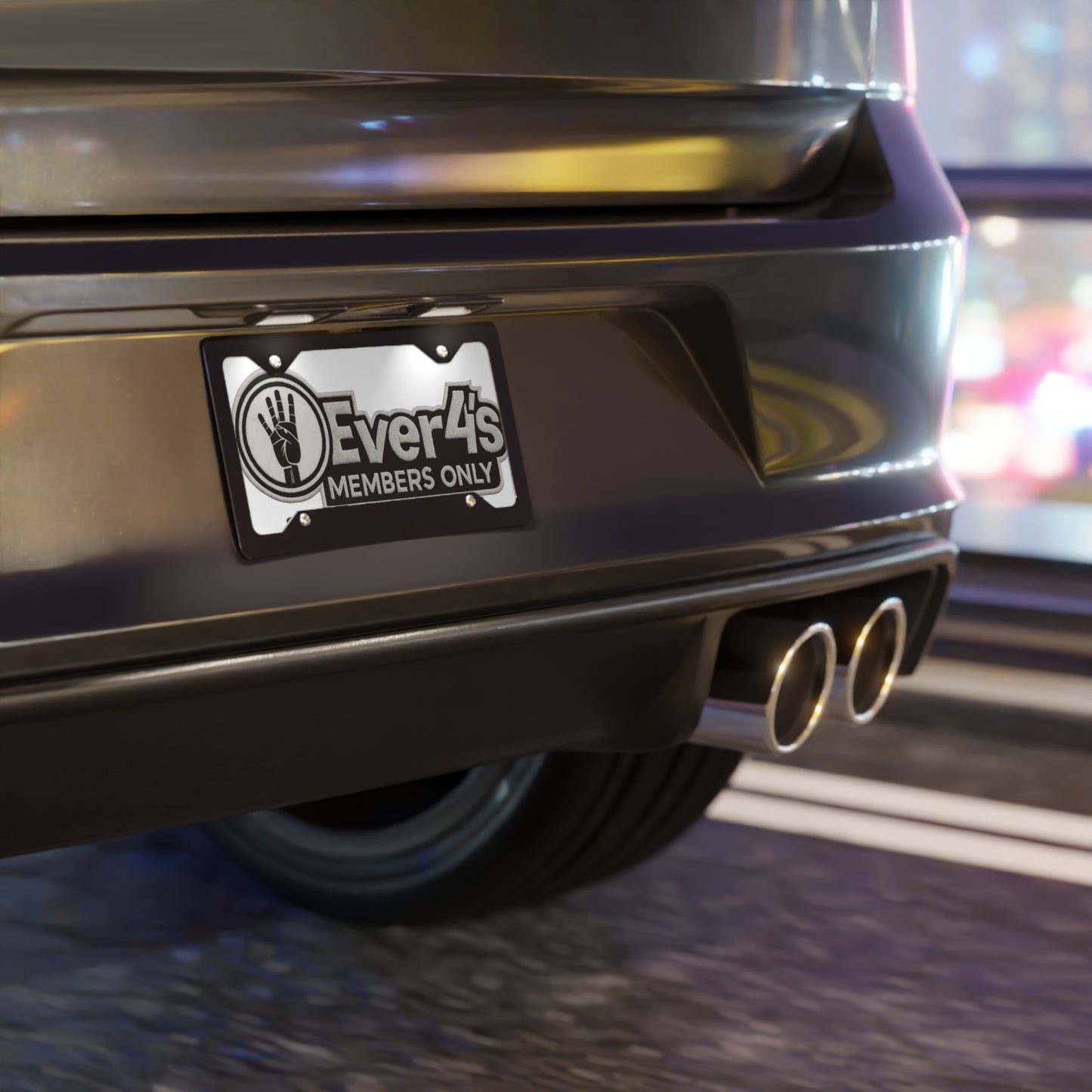 Vanity Plate — "4ever4's Members Only" Aluminum License Plate