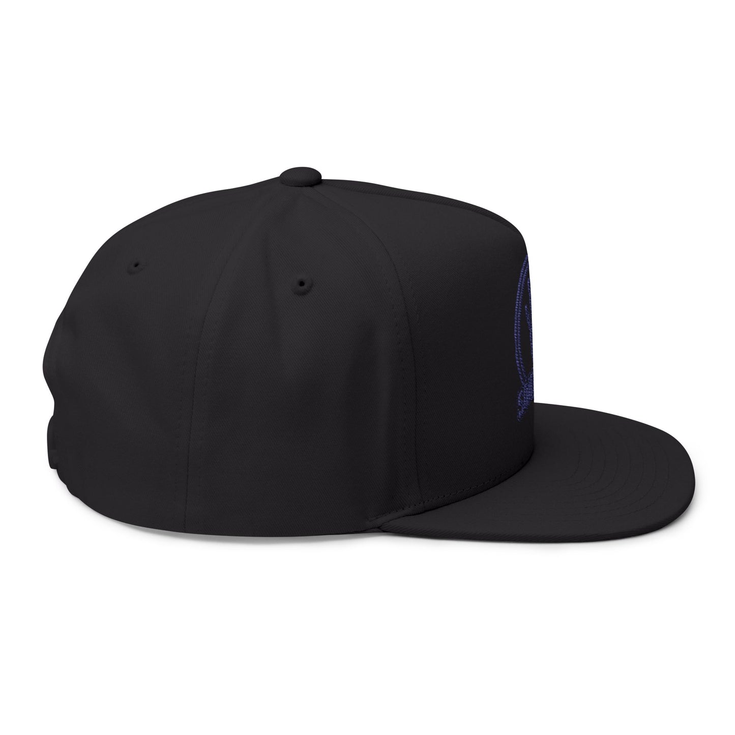 Southside Embroidered Flat Bill Cap — Retro Hand Sign Snapback