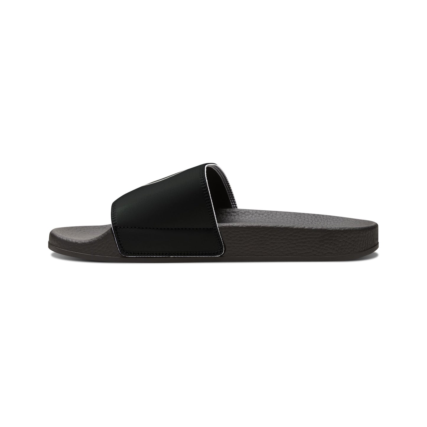 4ever4s Slide Sandals — Men’s Black Strap Slides with Hand Logo