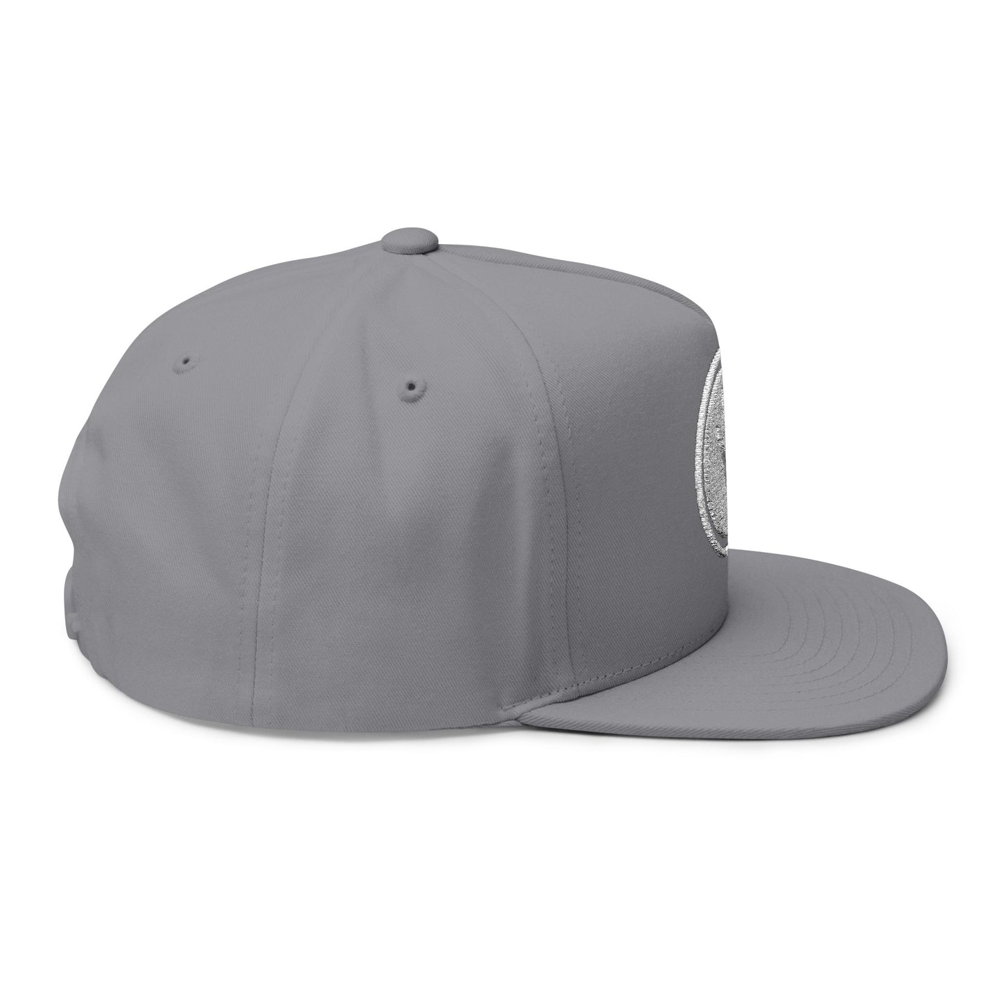 Copy of 4ever4s Embroidered Raised Hand Logo Flat Bill Cap — Retro Distressed Snapback Hat