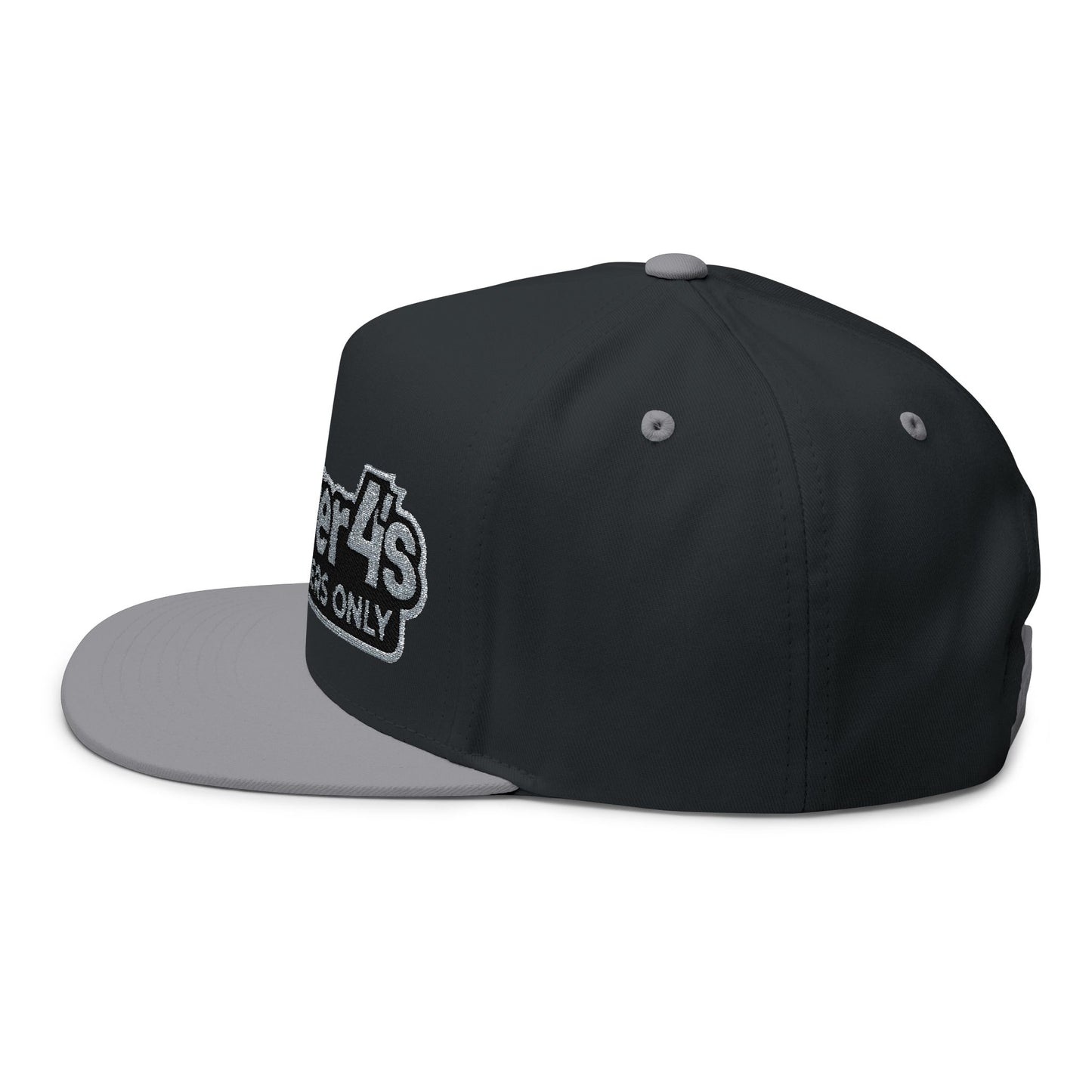 4ever4s Flat Bill Cap — "4Ever4s Members Only" Embroidered Snapback Hat