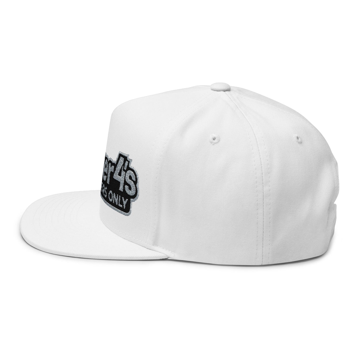 4ever4s Flat Bill Cap — "4Ever4s Members Only" Embroidered Snapback Hat