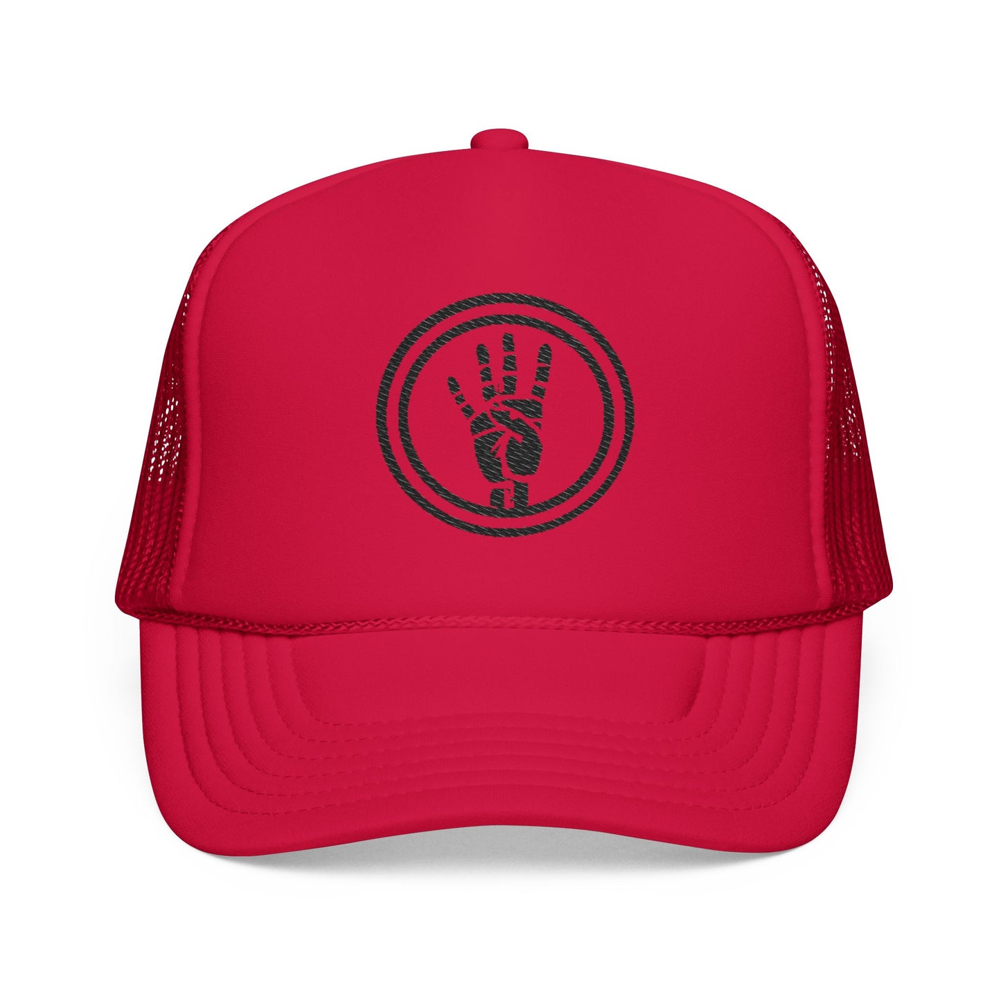 4ever4s 2Vintage Style Foam Trucker Hat with Hand Design