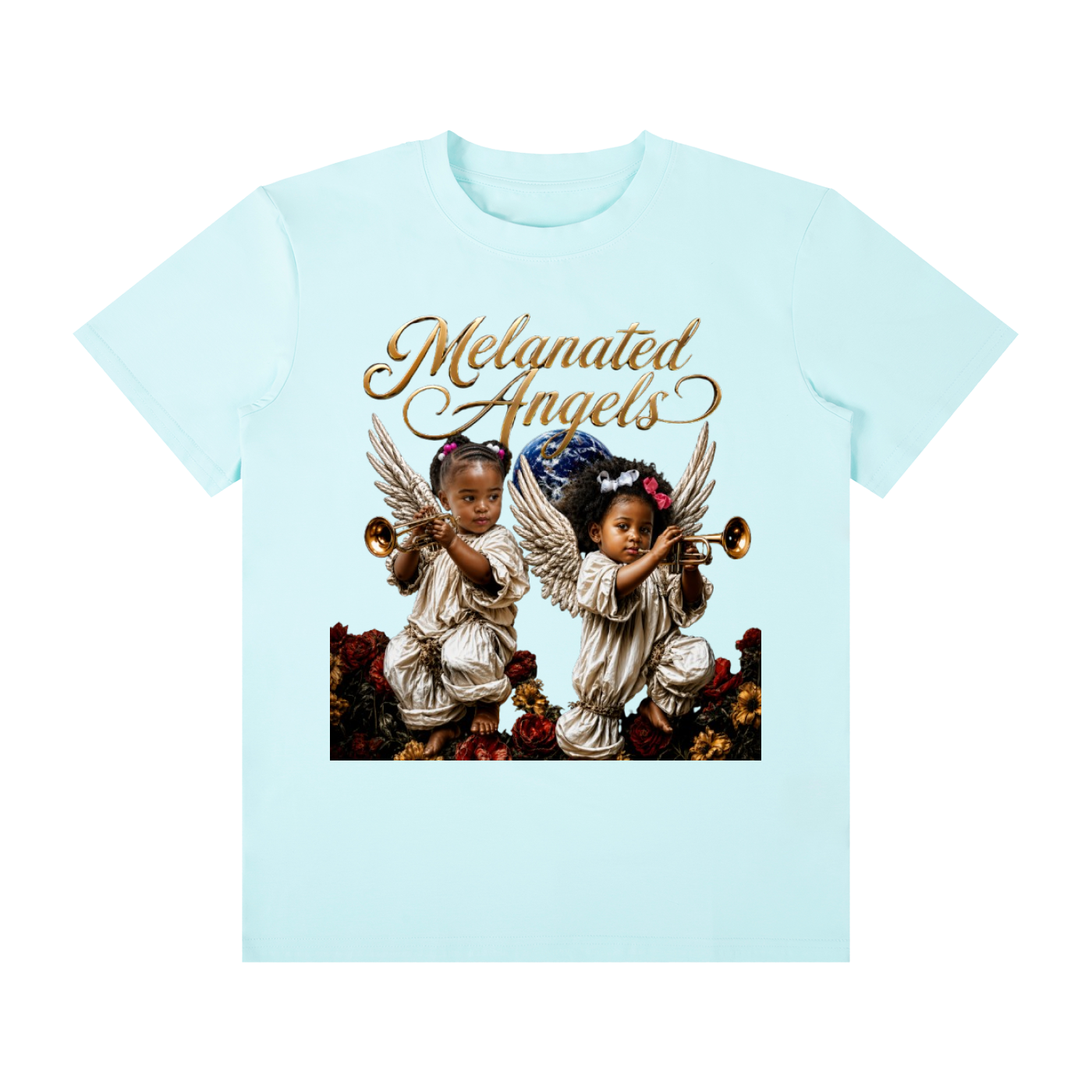 Melanated Angles Unisex Classic Crew Neck Cotton T-Shirt