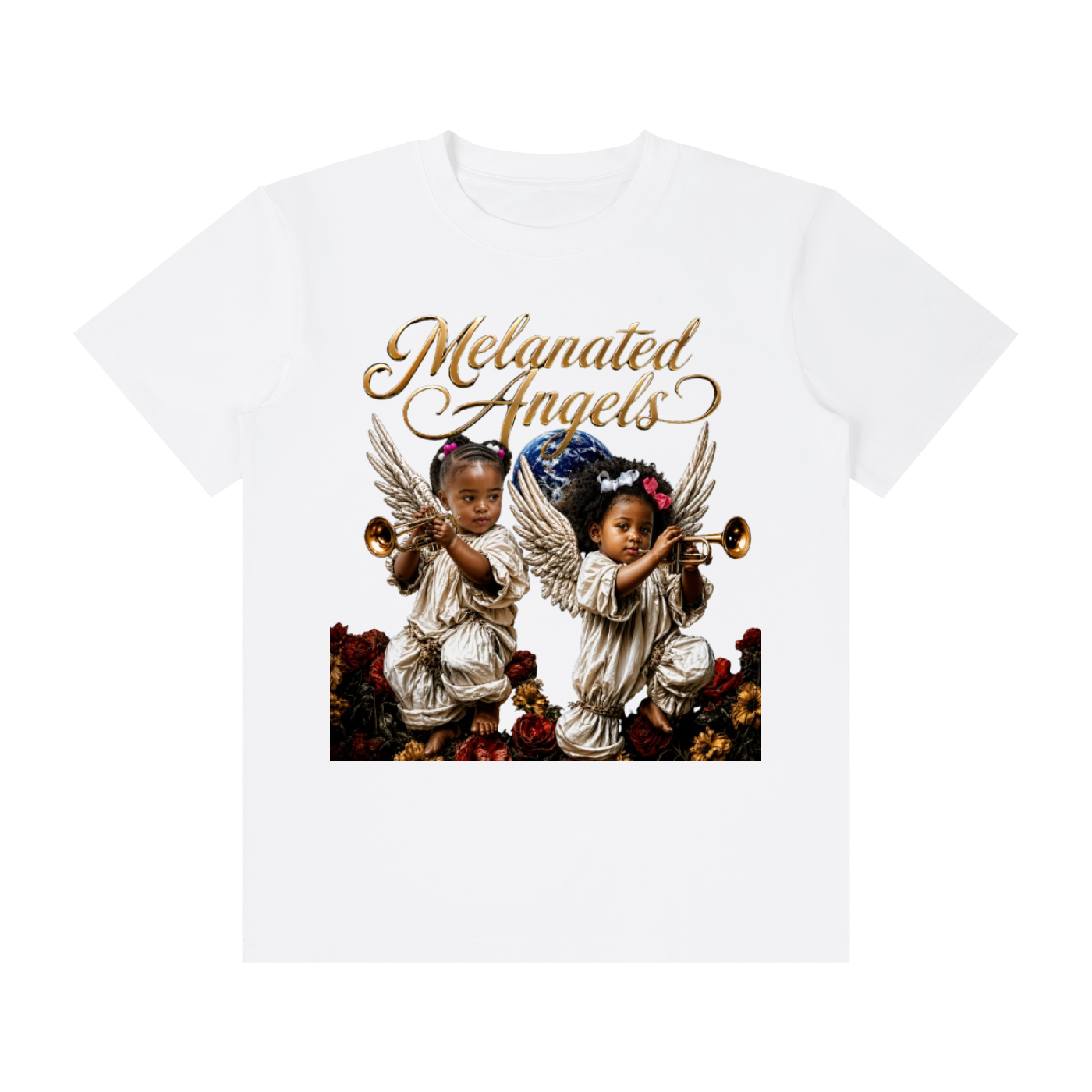 Melanated Angles Unisex Classic Crew Neck Cotton T-Shirt