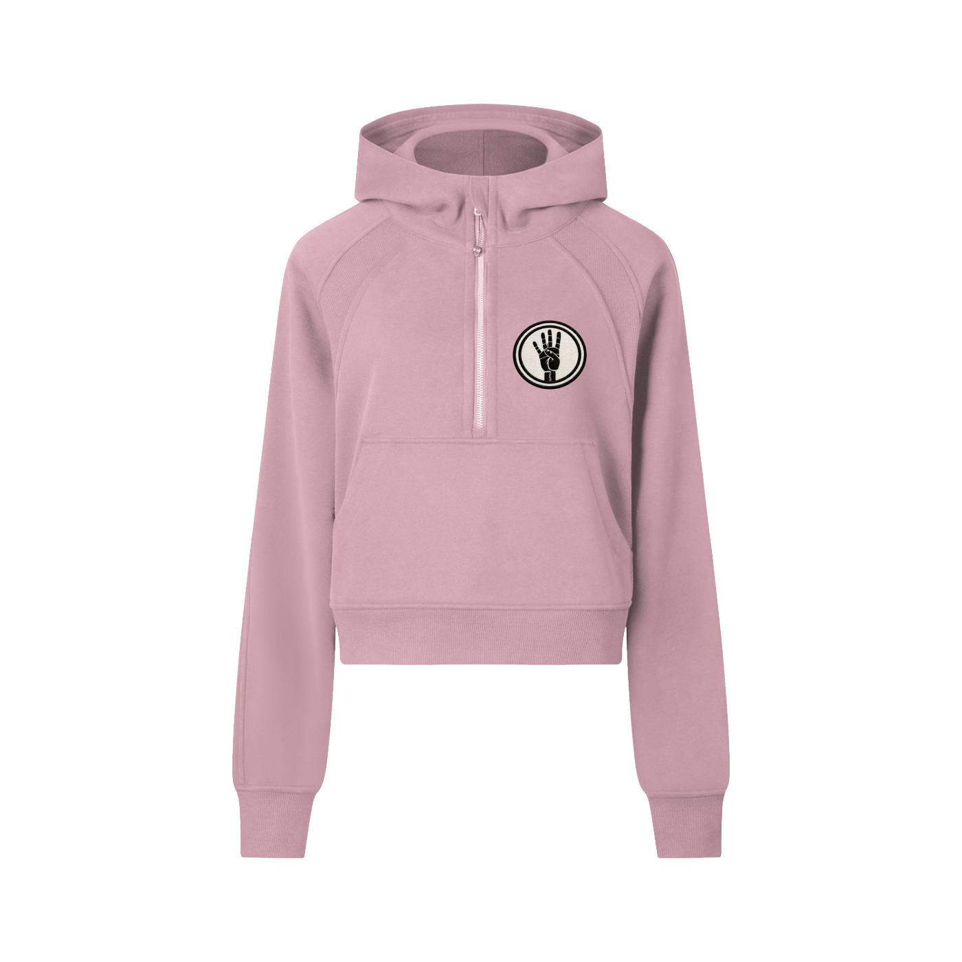 4ever4s Cropped Half-Zip Hoodie