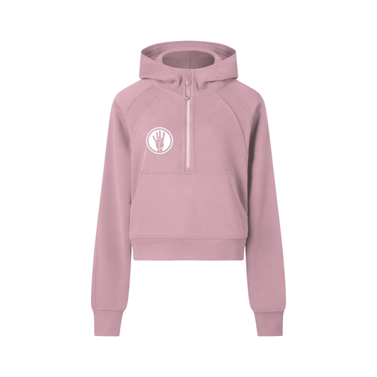 4ever4s Cropped Half-Zip Hoodie
