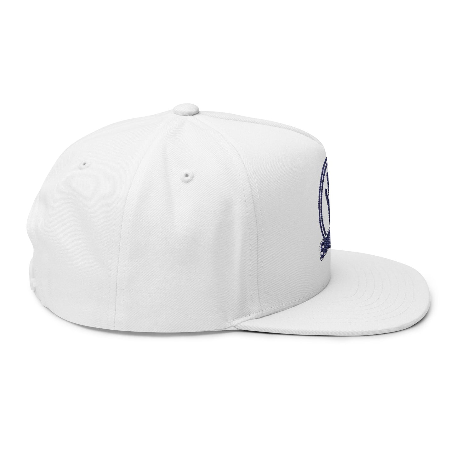 Southside Embroidered Flat Bill Cap — Retro Hand Sign Snapback