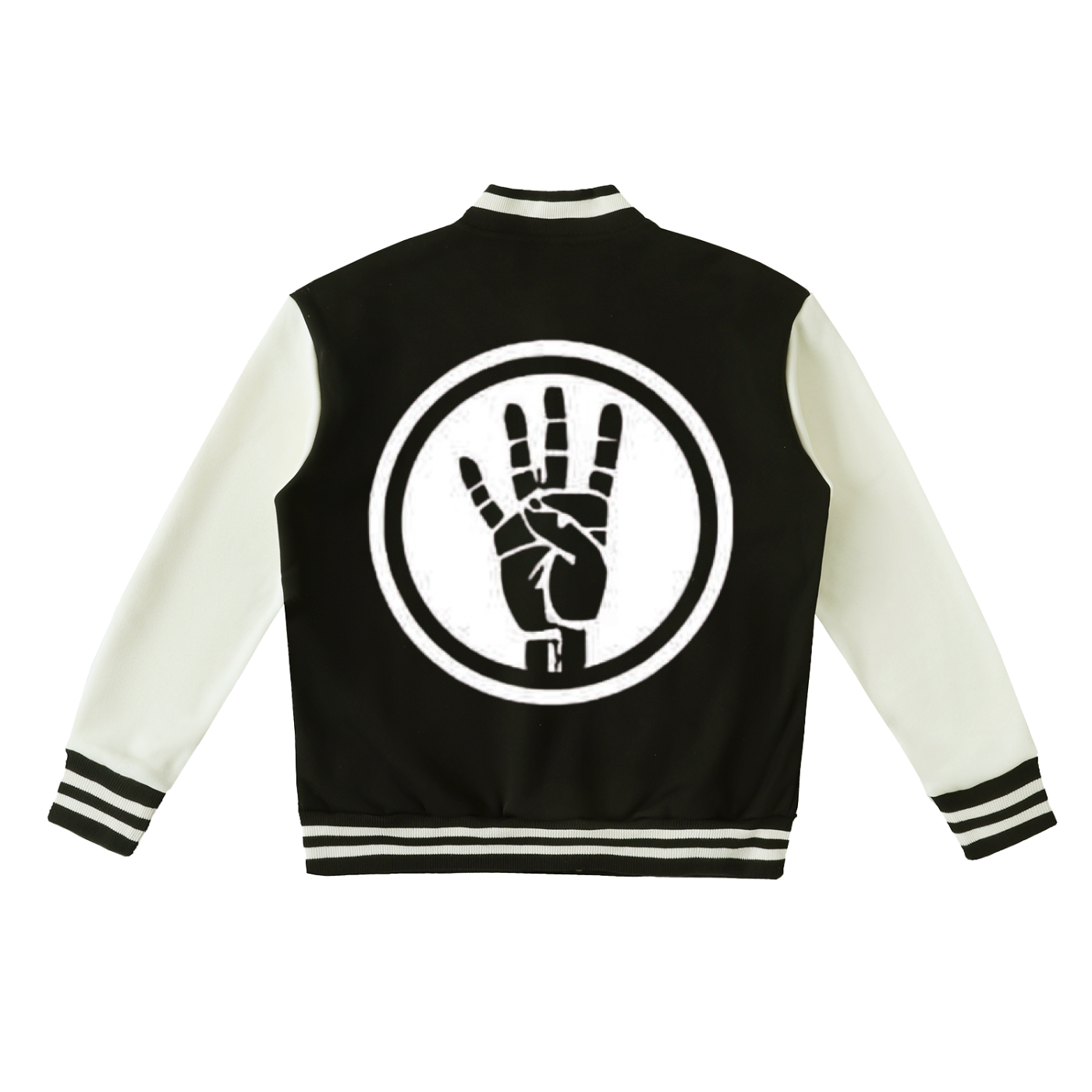 Two-Tone Fleeced Varsity Jacket