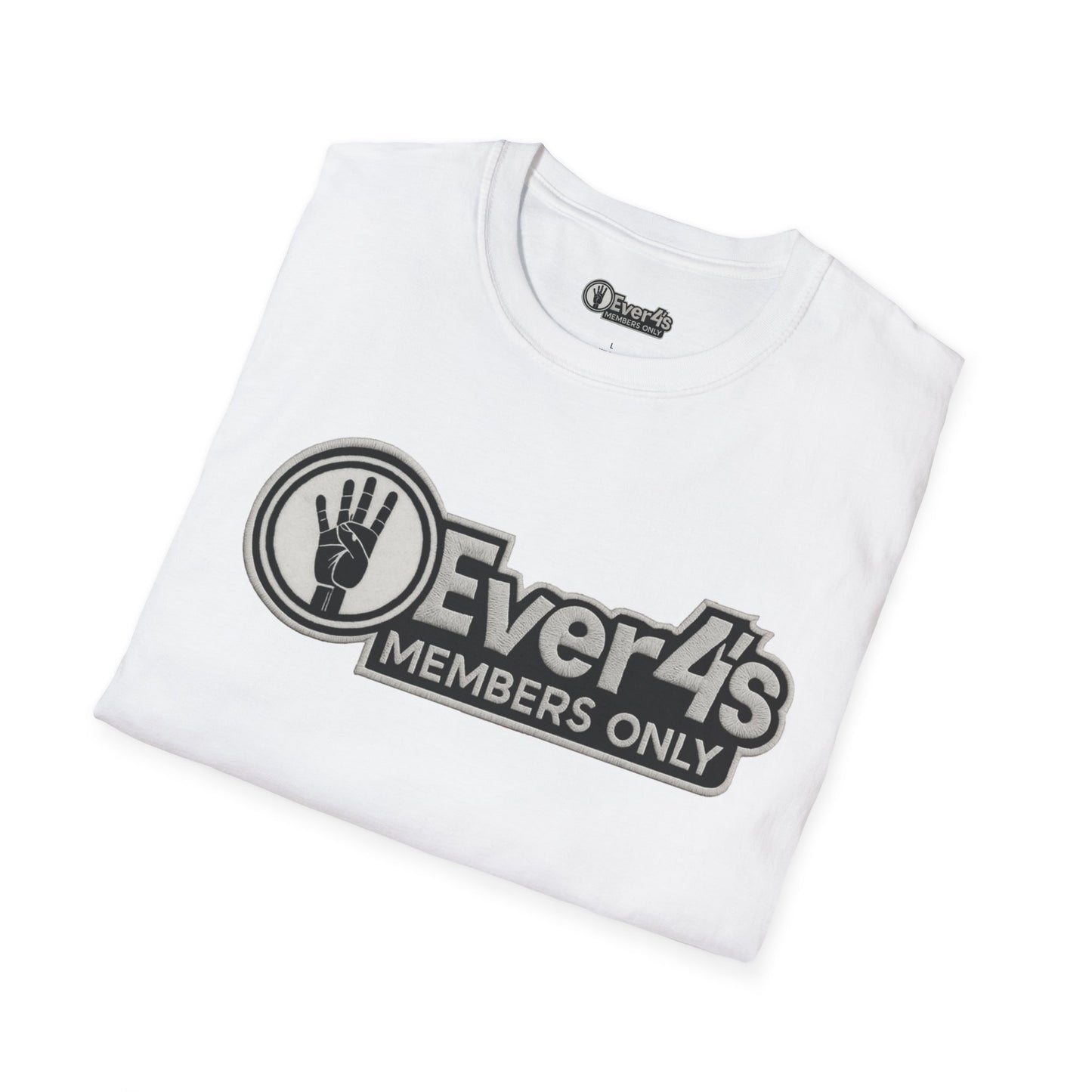 Members Only "4Ever 4's" T‑Shirt — Retro Hand‑Signal Graphic Tee