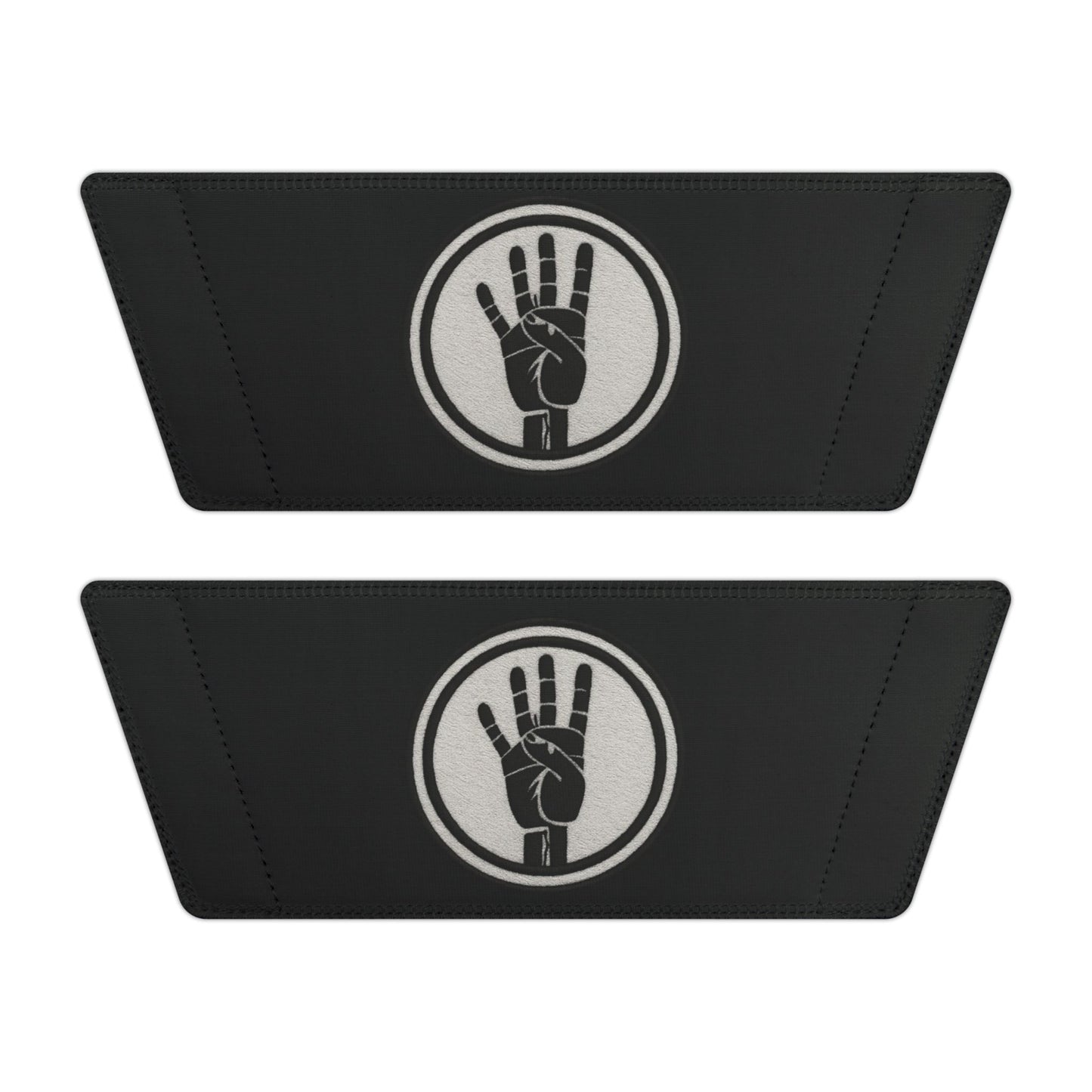 4ever4s Slide Sandals — Men’s Black Strap Slides with Hand Logo