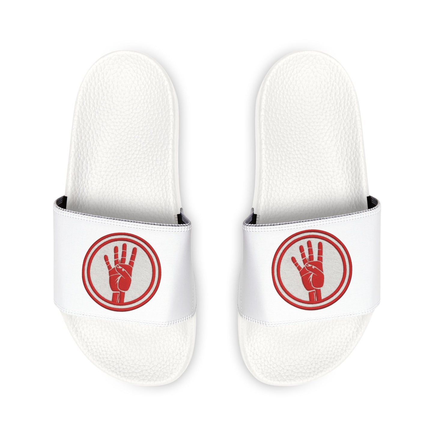 4ever4s Women's Slide Sandals with Red Hand Logo