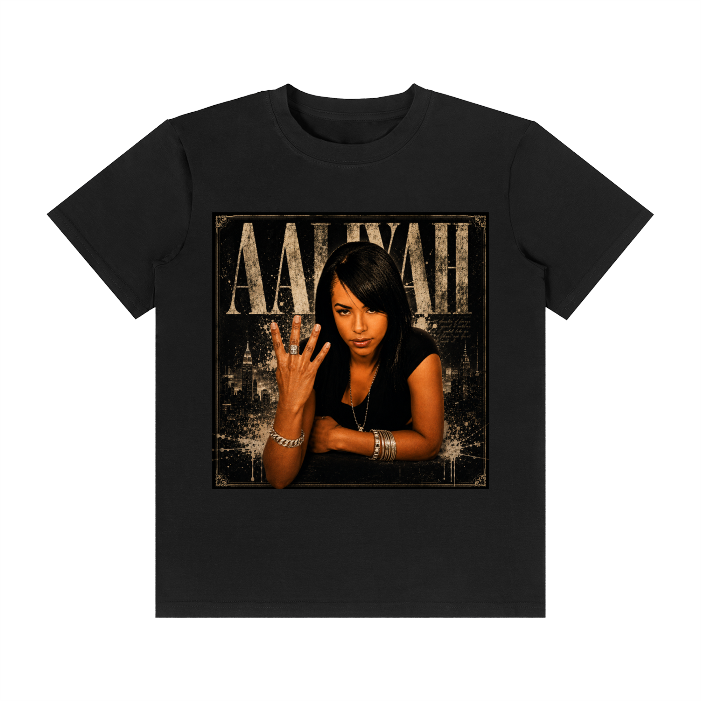Aaliyah 4ever4s Unisex Classic Crew Neck Cotton T-Shirt