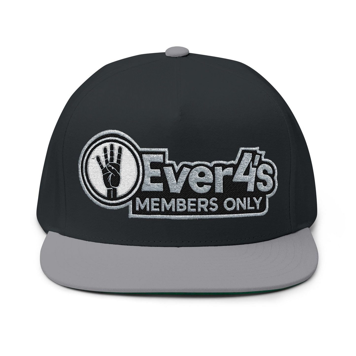 4ever4s Flat Bill Cap — "4Ever4s Members Only" Embroidered Snapback Hat