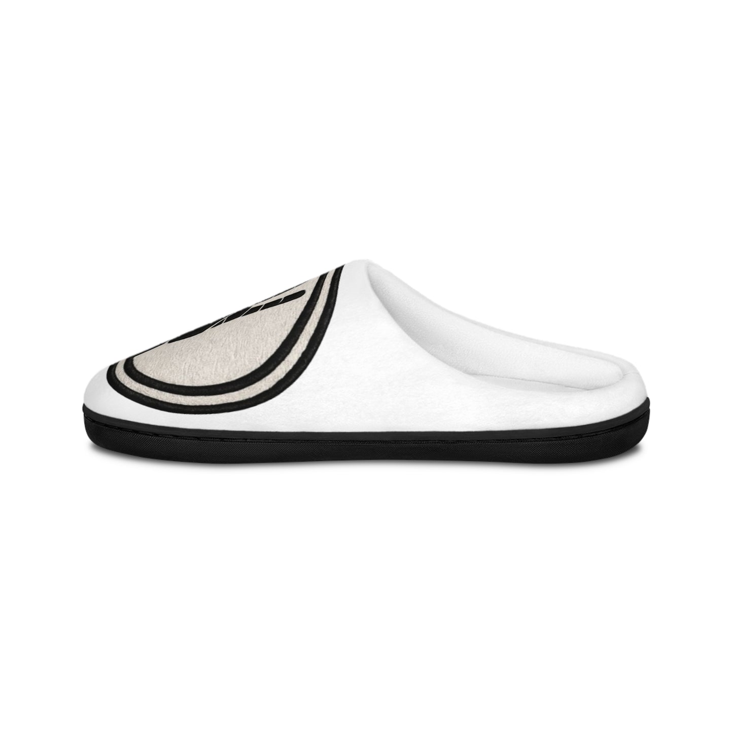 Men's Indoor Slippers — Minimalist Hand Symbol Cozy House Slides