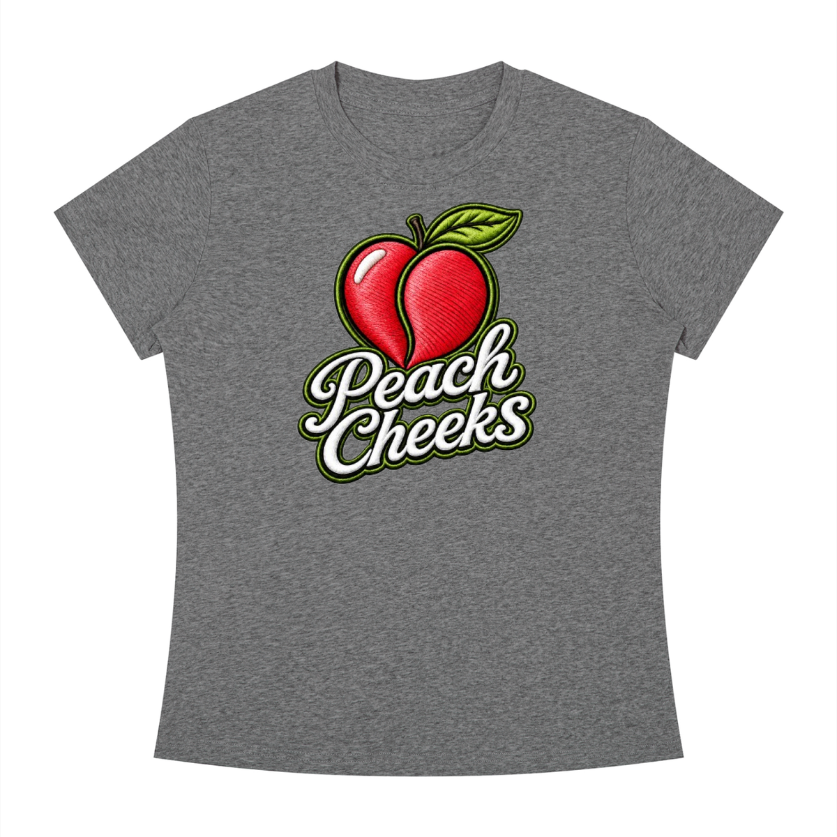 "PEACH CHEEKS " Women's Slim Fit Crewneck T-Shirt