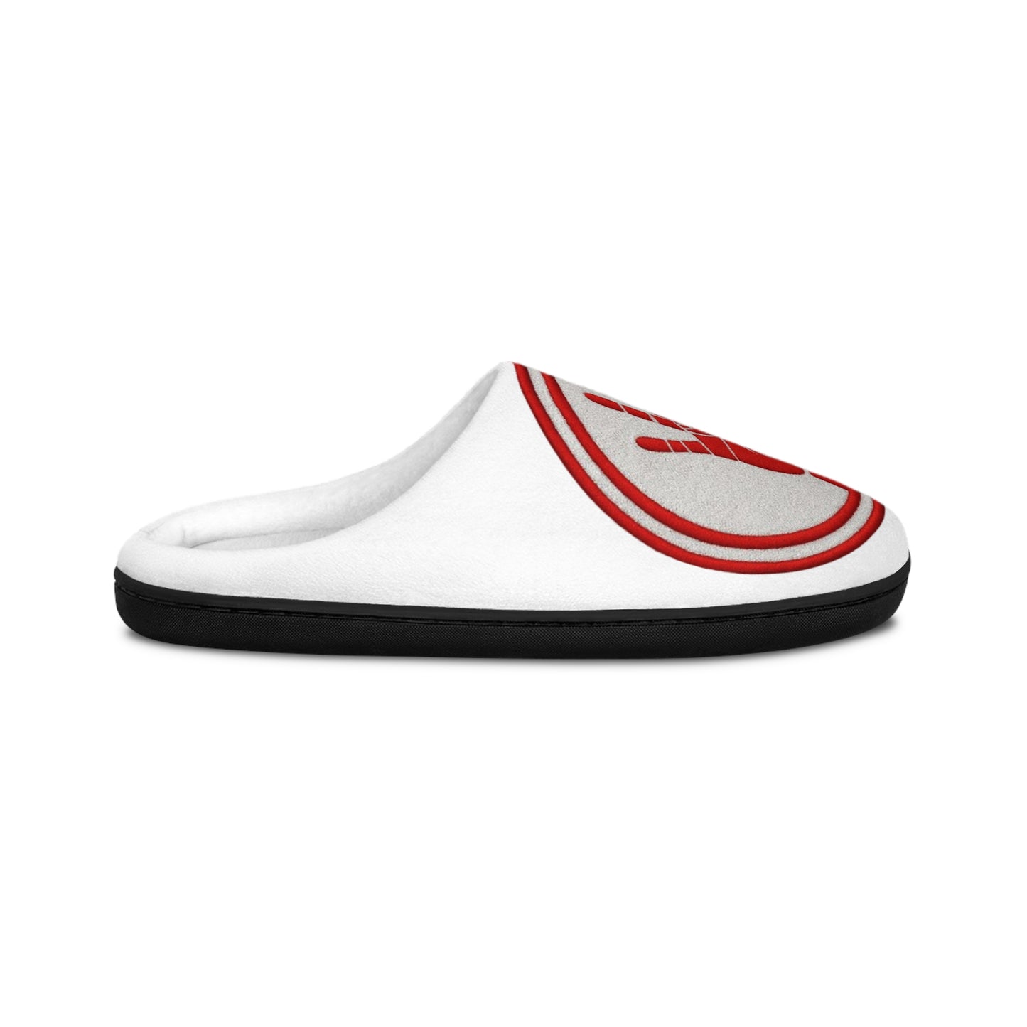 Men's Slippers — Red Hand Sign Indoor Slide | Cozy Lounge Shoes