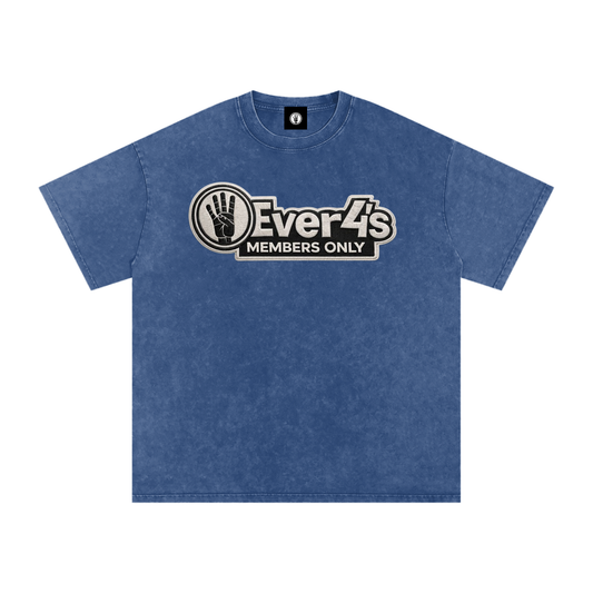 Members Only 4ever4s Snow Washed Oversized Cotton T-Shirt