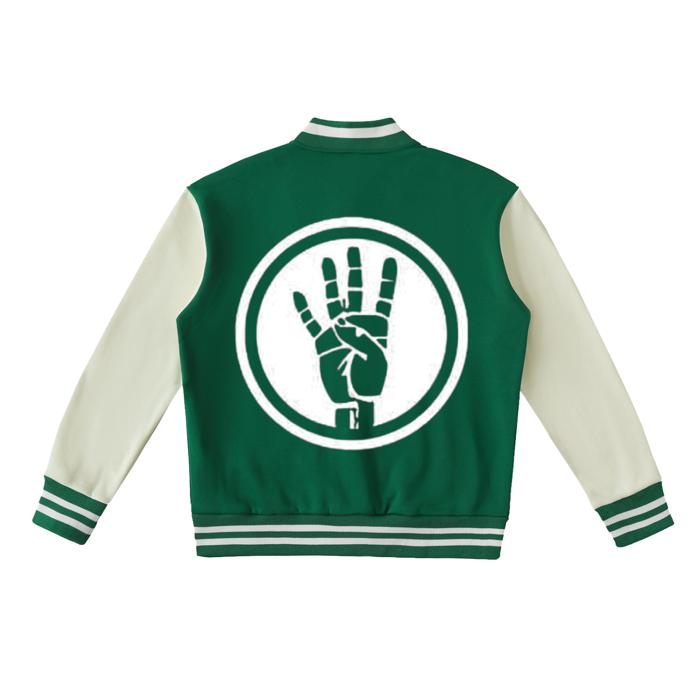Two-Tone Fleeced Varsity Jacket