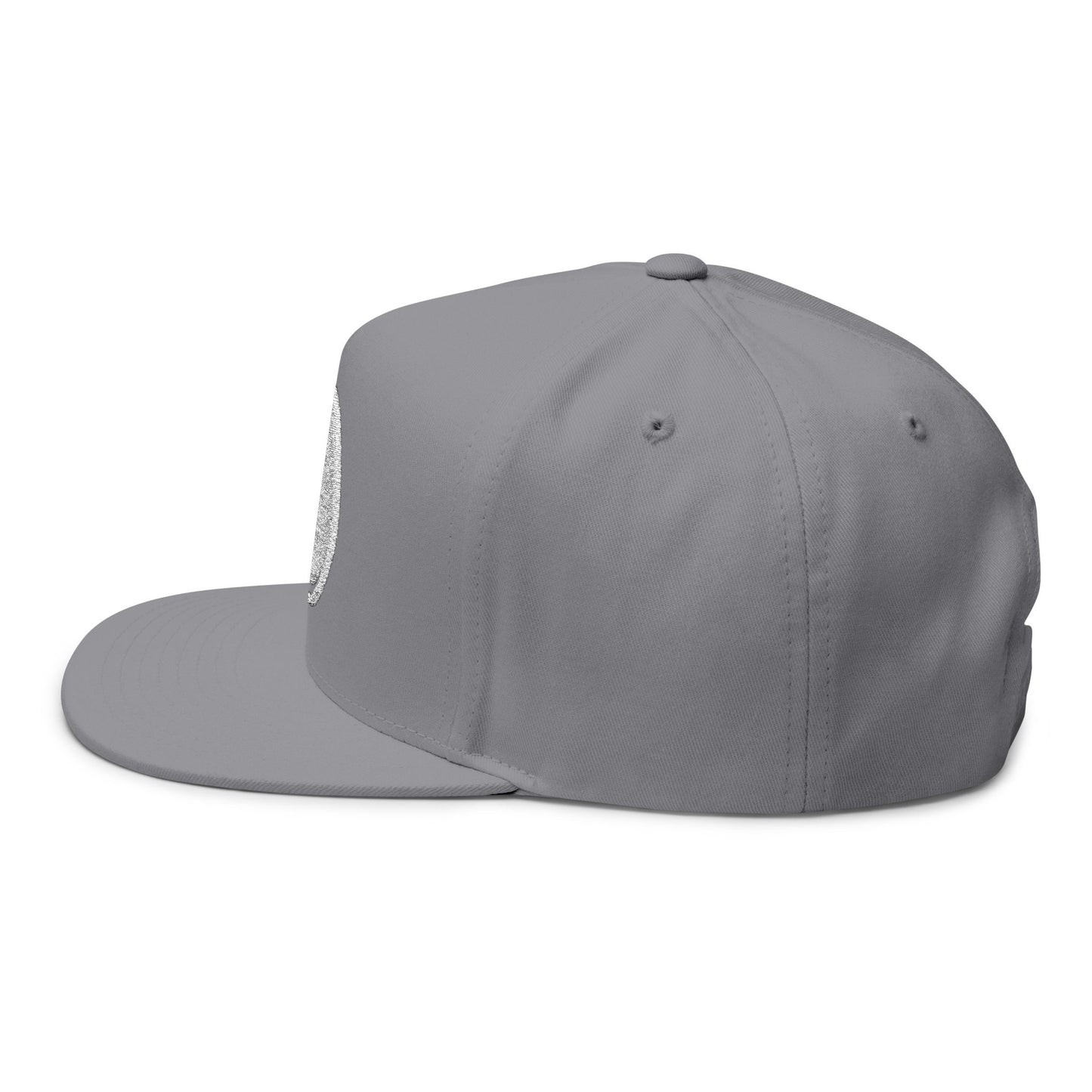 Copy of 4ever4s Embroidered Raised Hand Logo Flat Bill Cap — Retro Distressed Snapback Hat