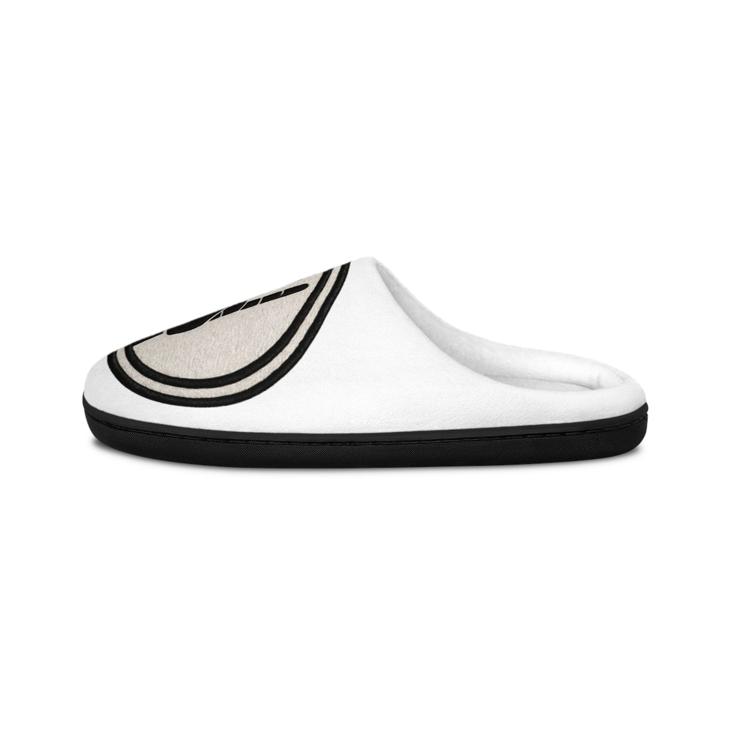 Men's Indoor Slippers — Minimalist Hand Symbol Cozy House Slides