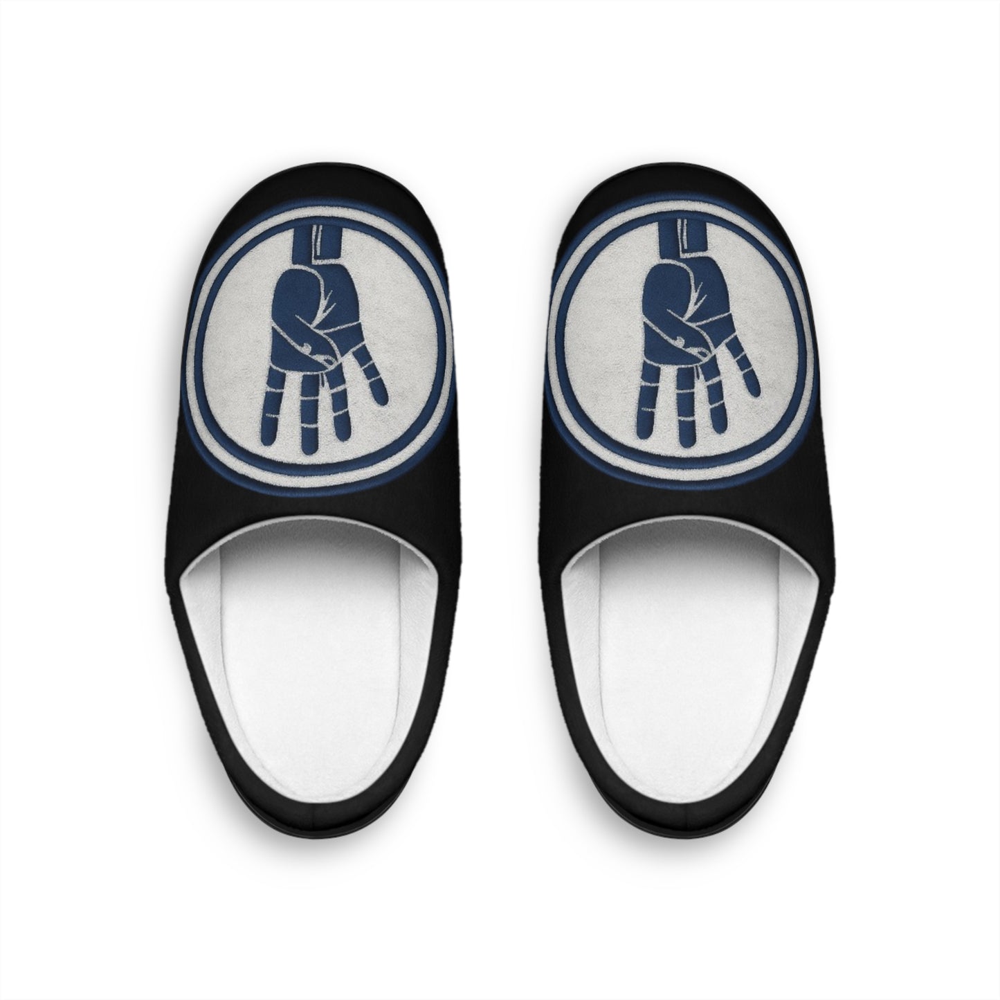 4ever4s Men's Indoor Slippers — Retro Hand Signal Logo Cozy Slide