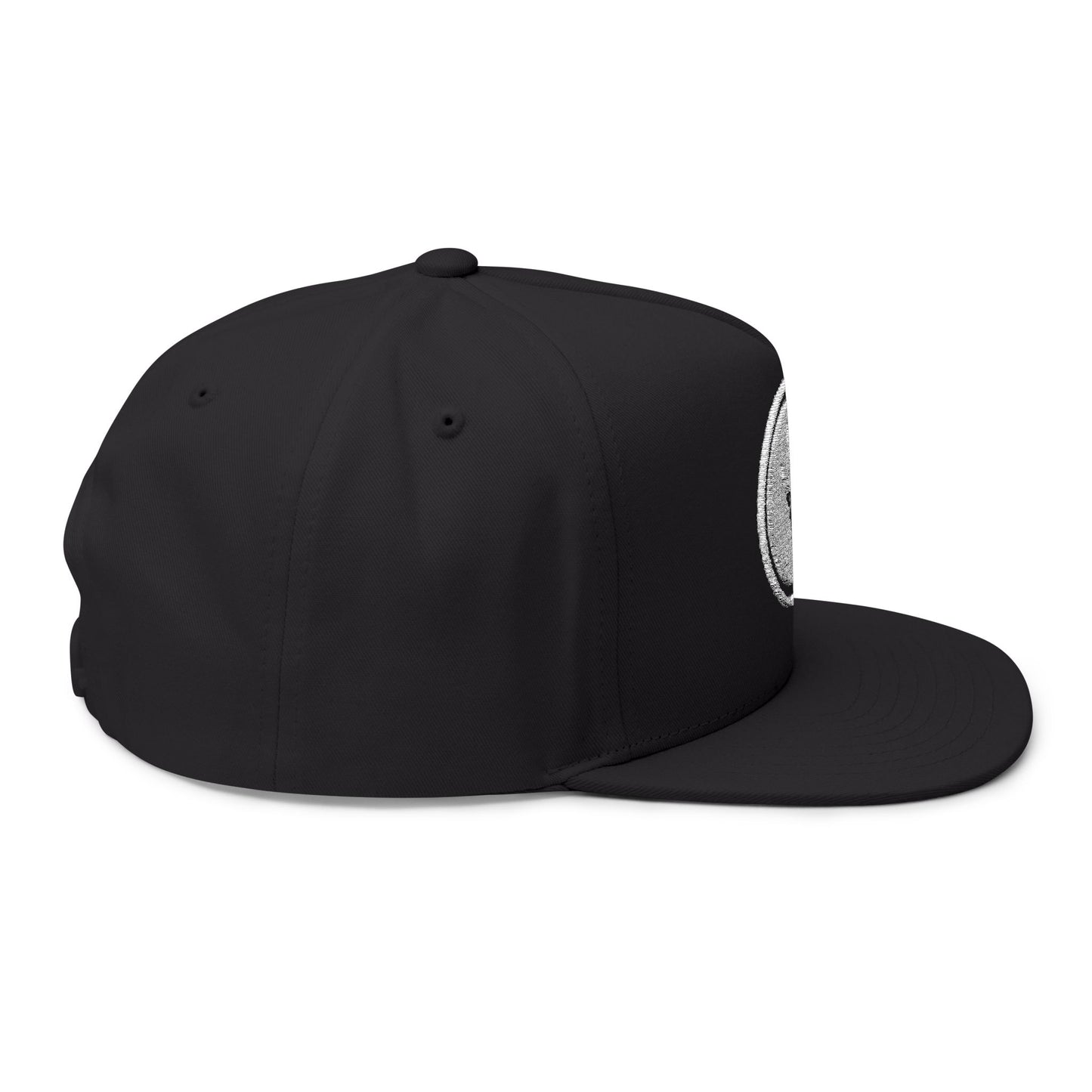 Copy of 4ever4s Embroidered Raised Hand Logo Flat Bill Cap — Retro Distressed Snapback Hat