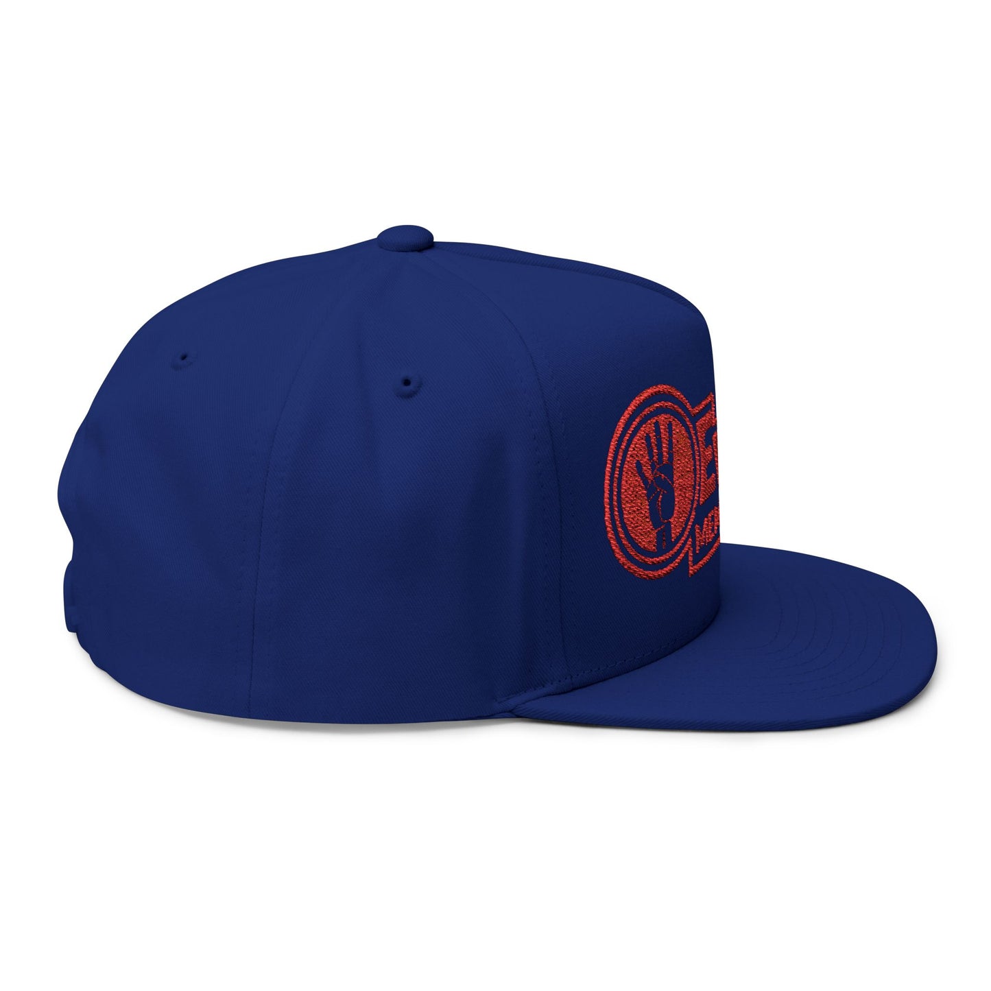 Flat Bill Cap — "4ever4's Members Only" Embroidered Snapback Hat