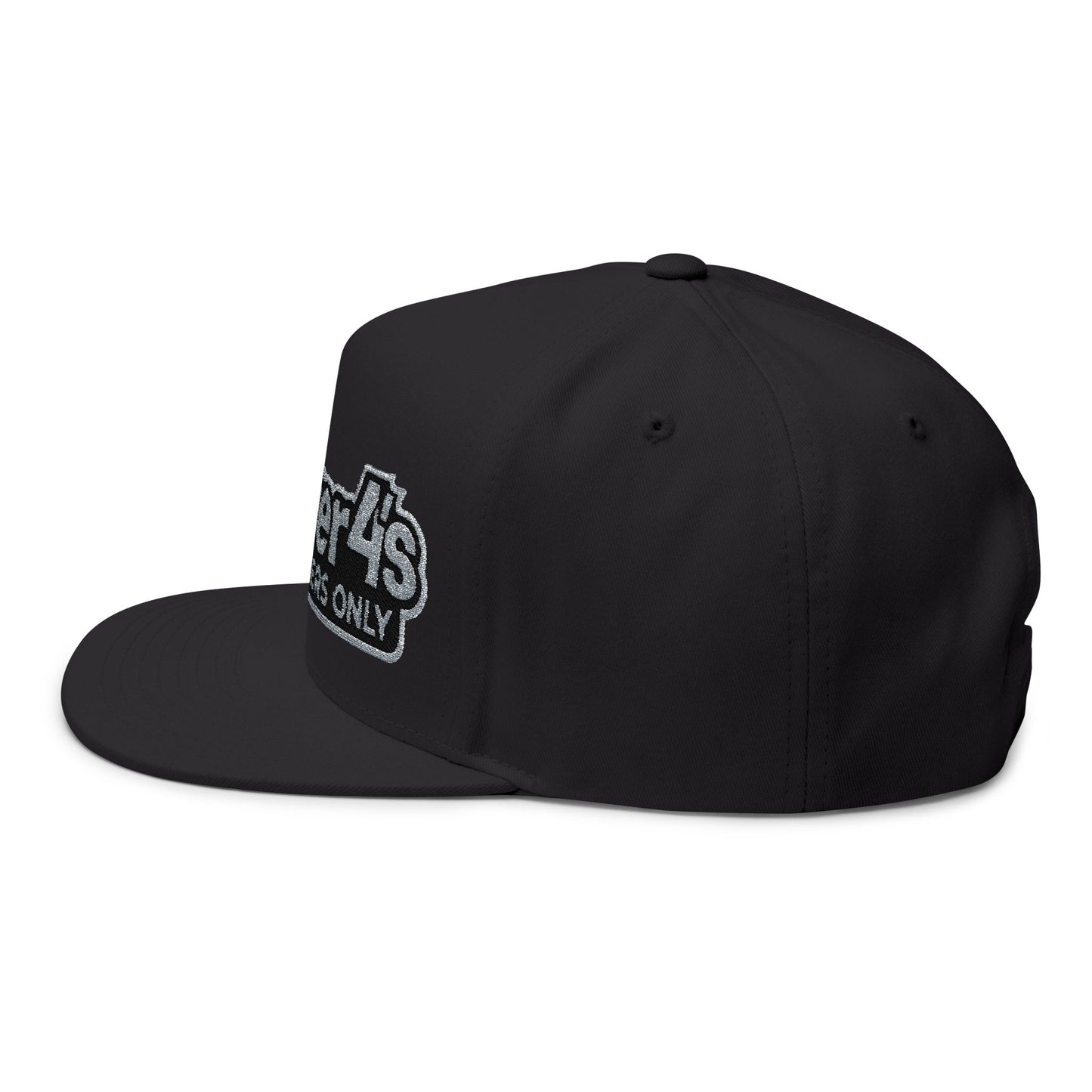 4ever4s Flat Bill Cap — "4Ever4s Members Only" Embroidered Snapback Hat