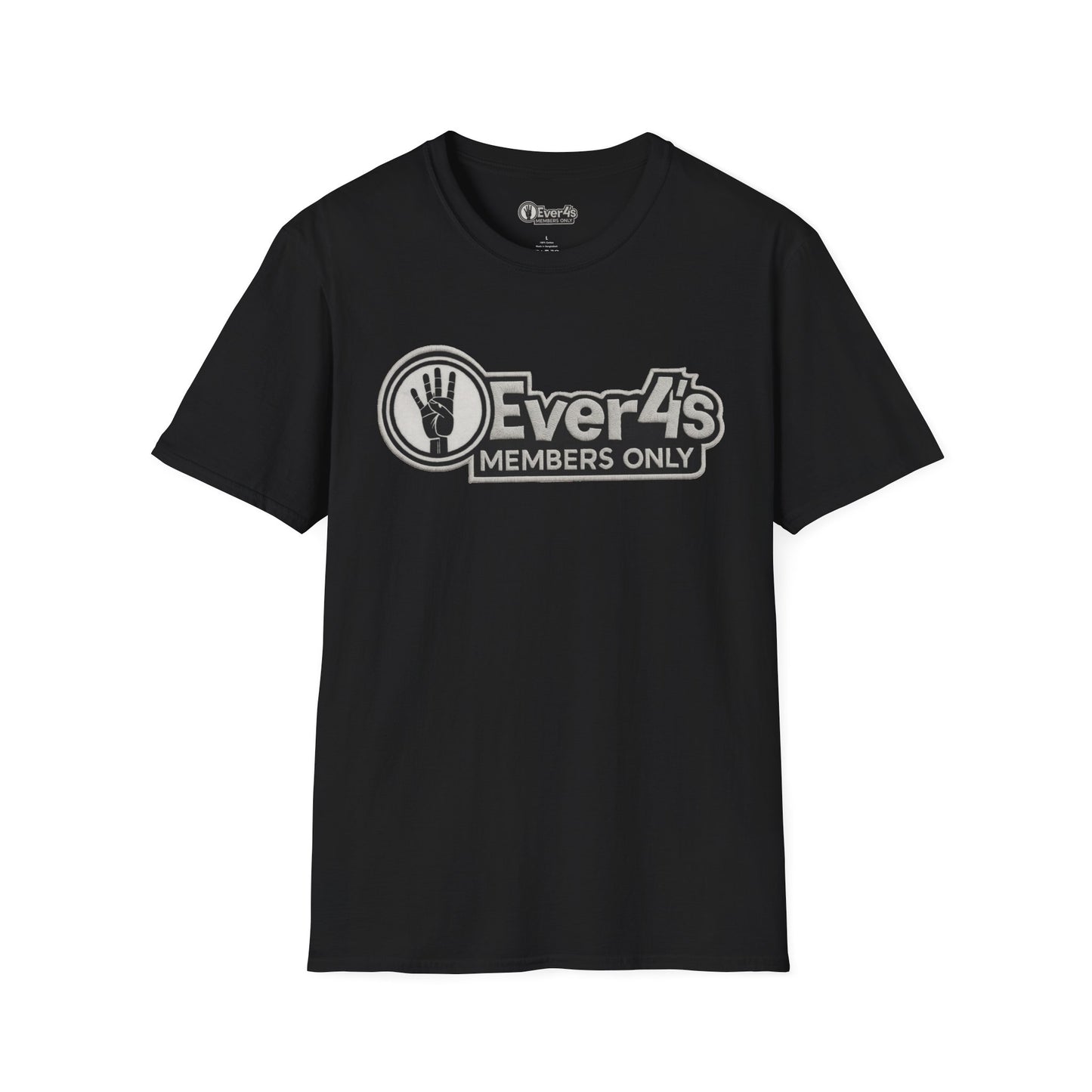 Members Only "4Ever 4's" T‑Shirt — Retro Hand‑Signal Graphic Tee