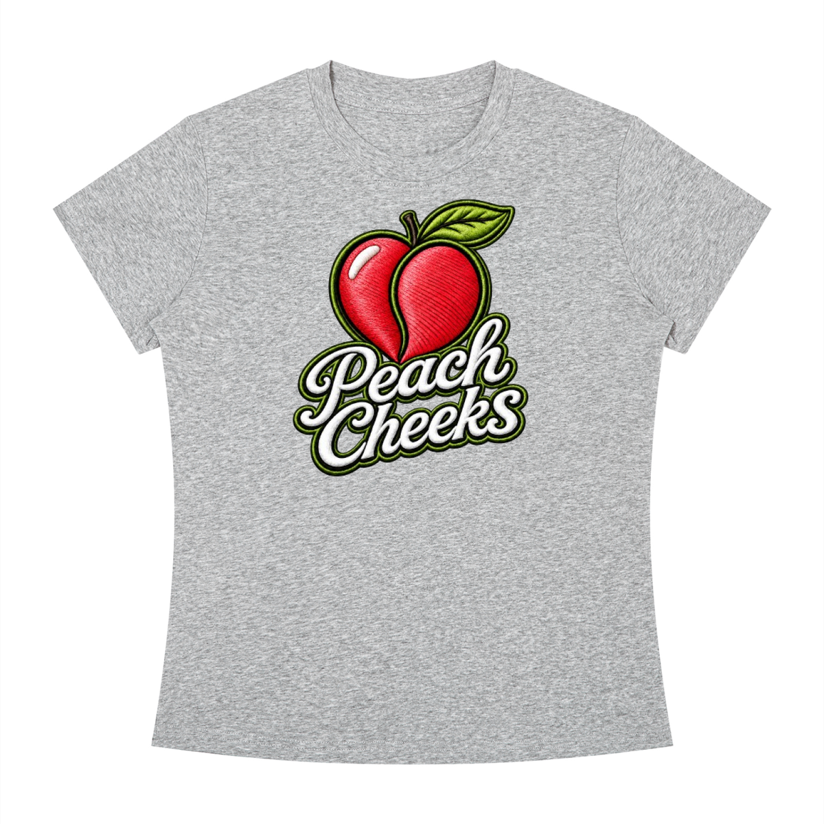 "PEACH CHEEKS " Women's Slim Fit Crewneck T-Shirt