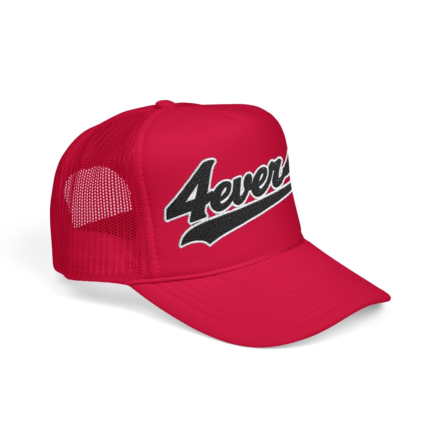 4ever4s Stylish Foam Trucker Hat with Embroidered '4everAs' Design, Perfect for Casual Days, Gifts, Outdoors, and Summer Fun!