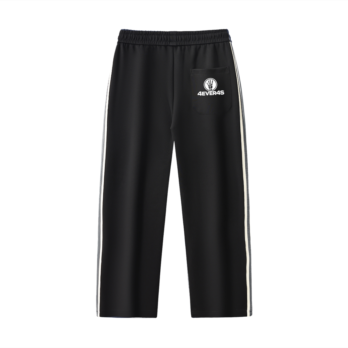 4EVER4S Contrast Side-Stripe Straight-Leg  Pants