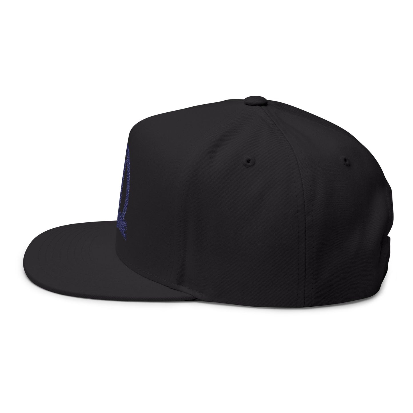 Southside Embroidered Flat Bill Cap – Retro Hand Peace Sign Snapback